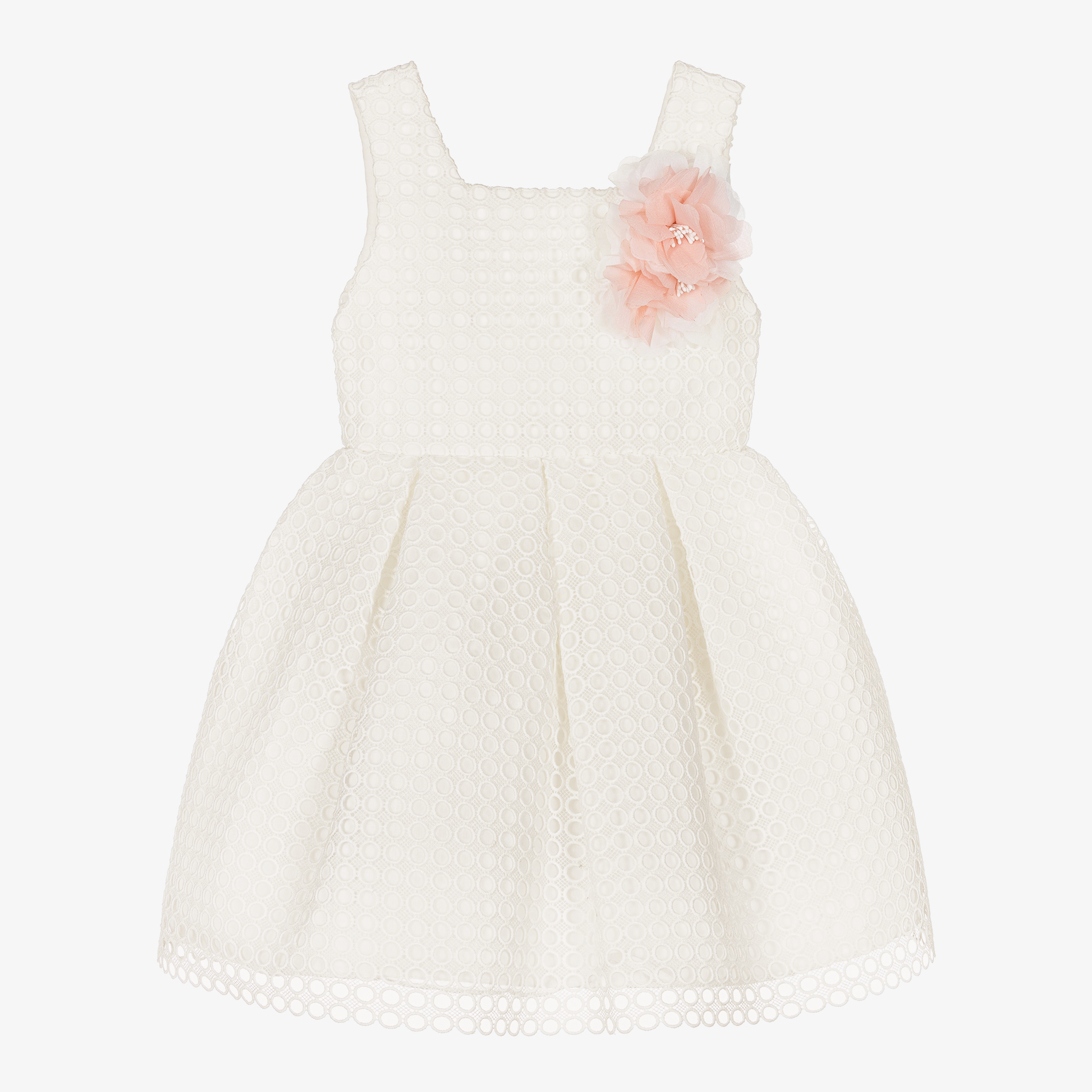 chinese dress ladies Women's Dresses Talk About Me Thick Strap Circle Trim Lace Dress White L by Selfie Leslie Clearance main image 1