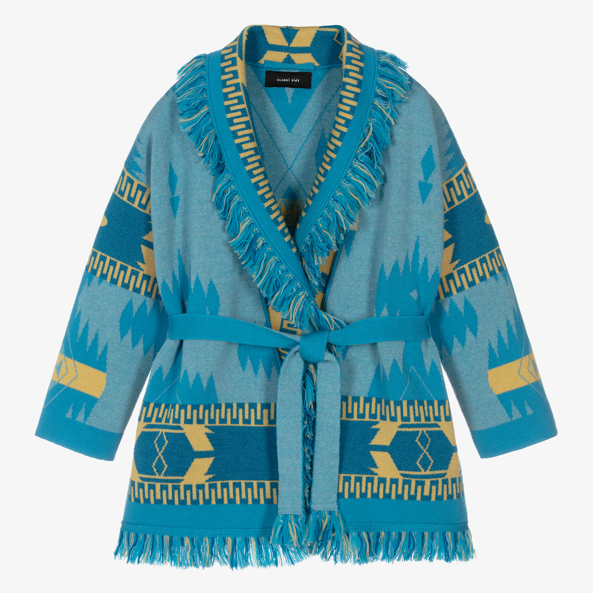 ALANUI 売れ筋商品|||アラヌイ カーディガン アウター レディース Cardigans Blue Alanui Geometric Roots Cardigan | Blue | FARFETCH
