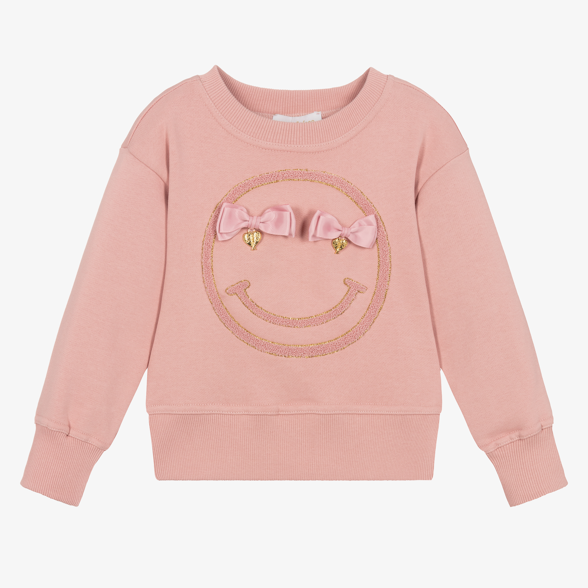 Pink smiley face jumper best sale