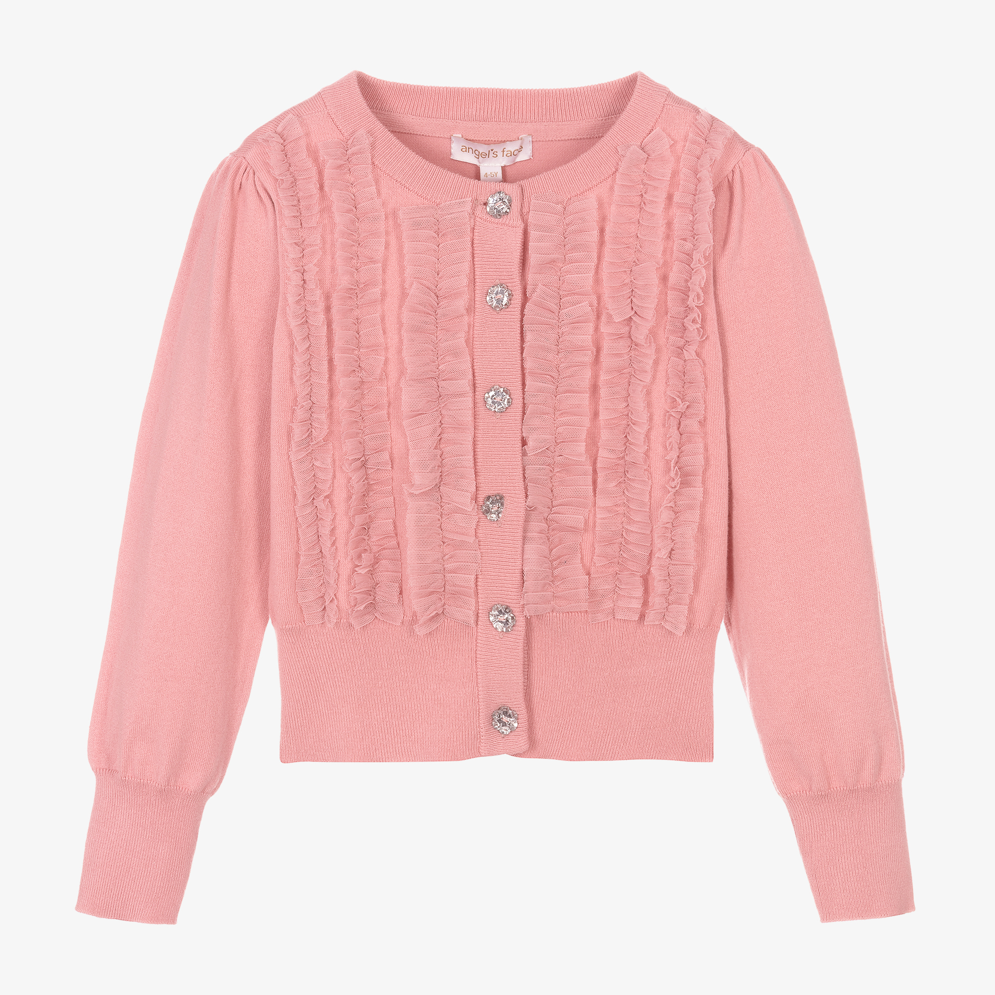 トップス ounce ruffle golgi cardigan angel-s-face-girls-pink-