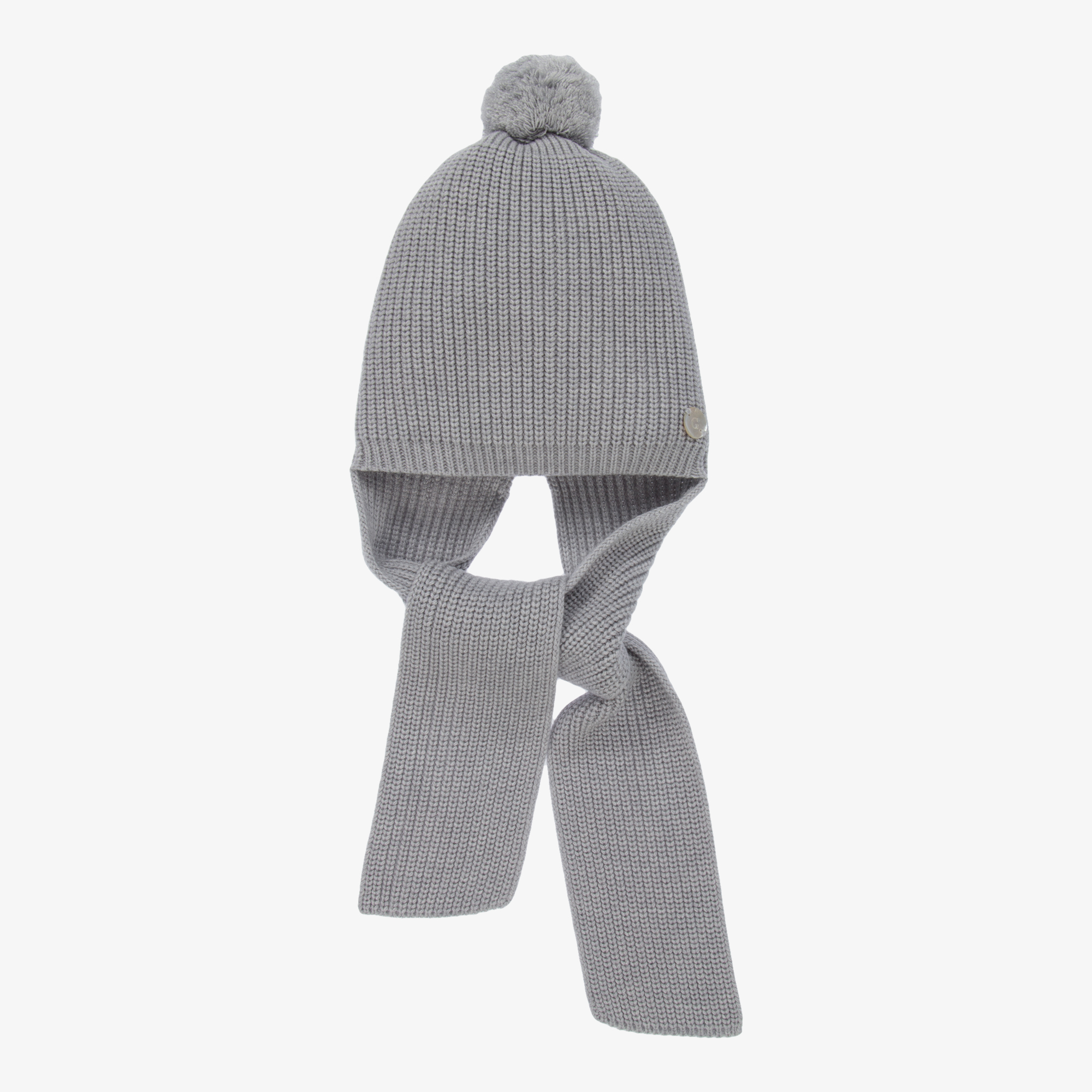 Artesanía Granlei Grey Hat Attached Scarf
