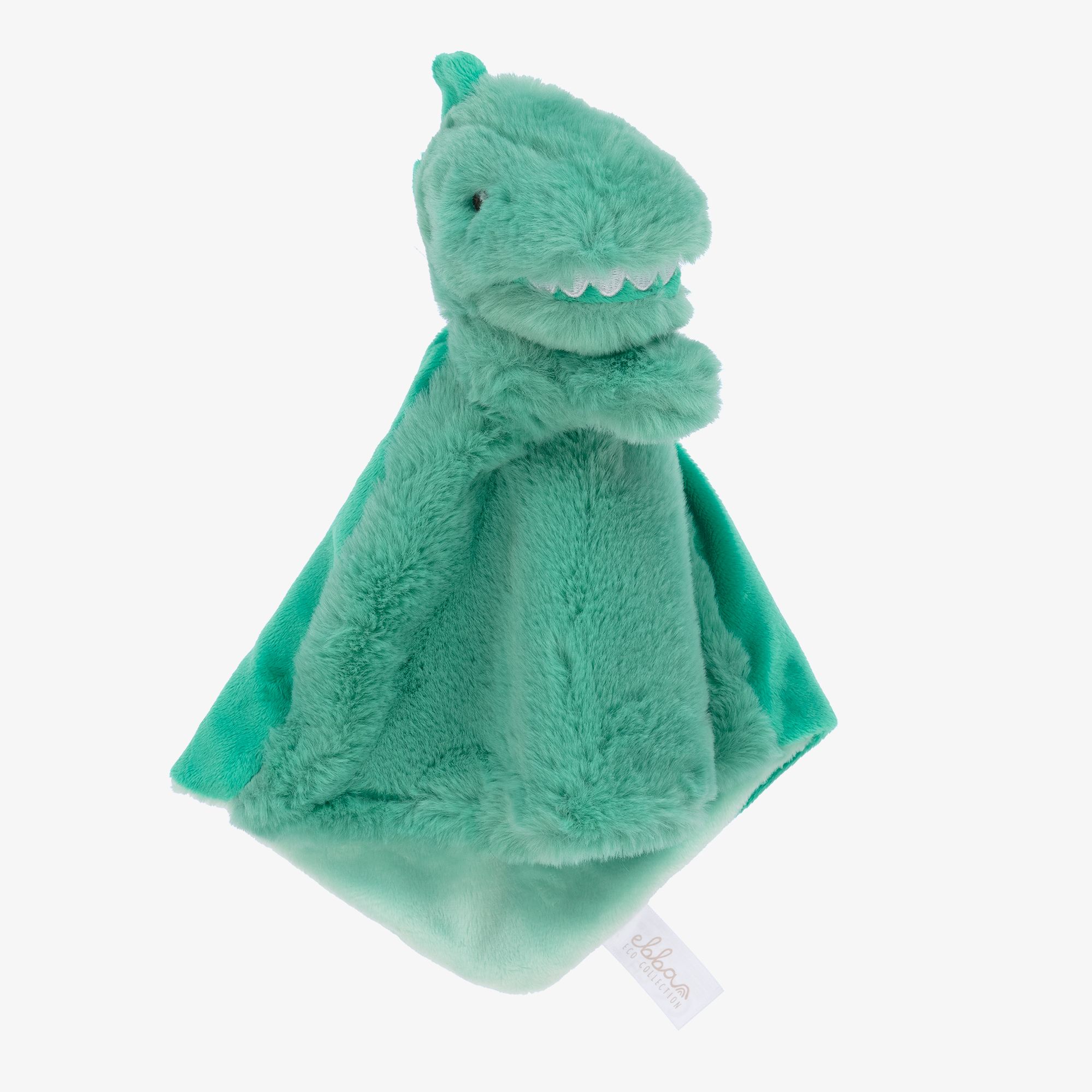 Green Plush Dino Baby Comforter 29 cm Childrensalon Outlet