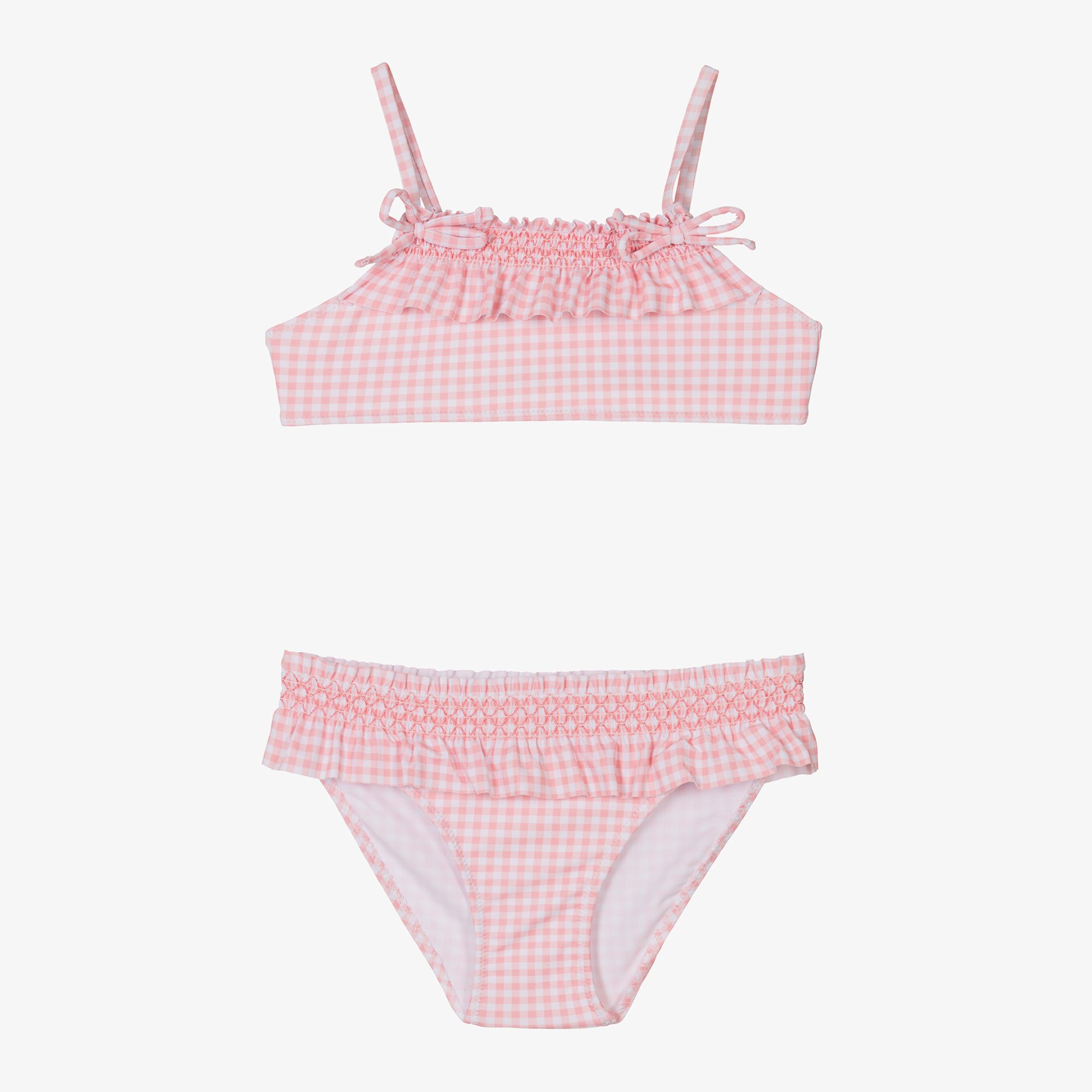 Babidu Girls Pink Gingham Bikini Childrensalon Outlet