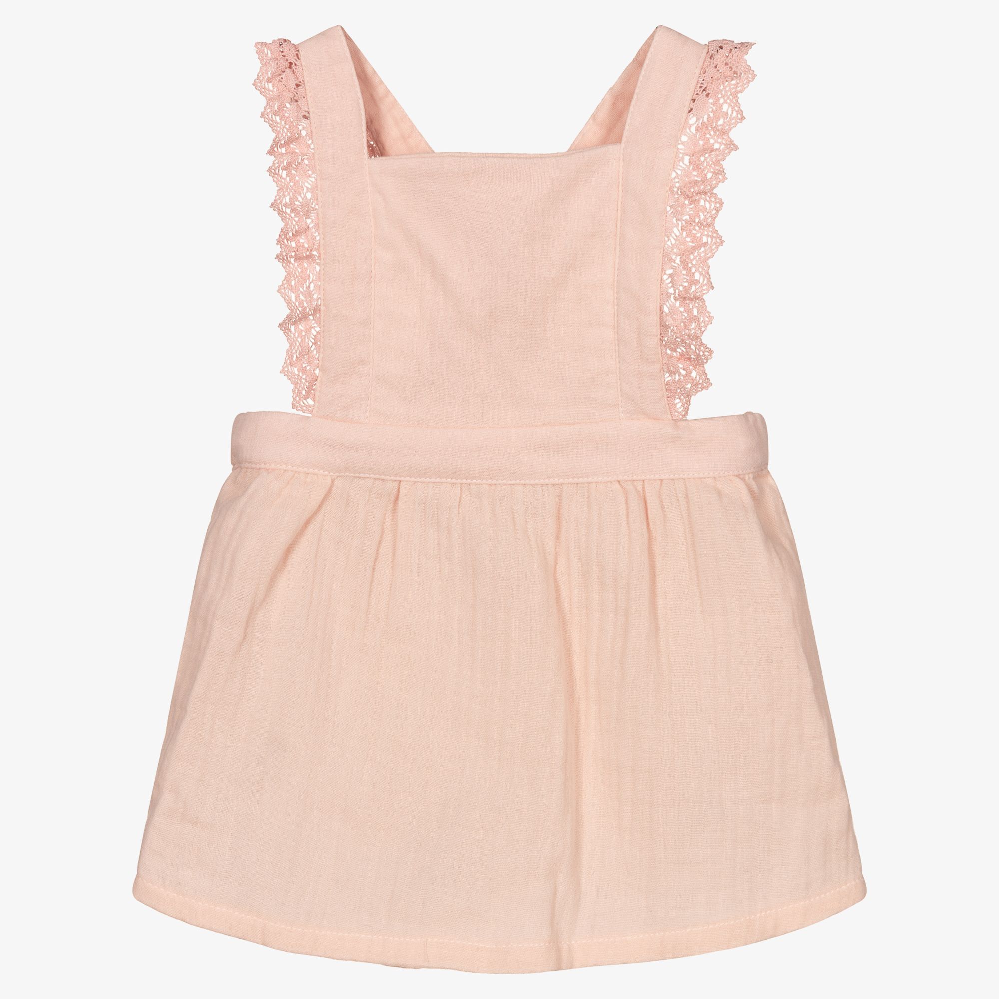 Babidu Girls Pink Pinafore Dress Babidu Girls Pink Pinafore Dress