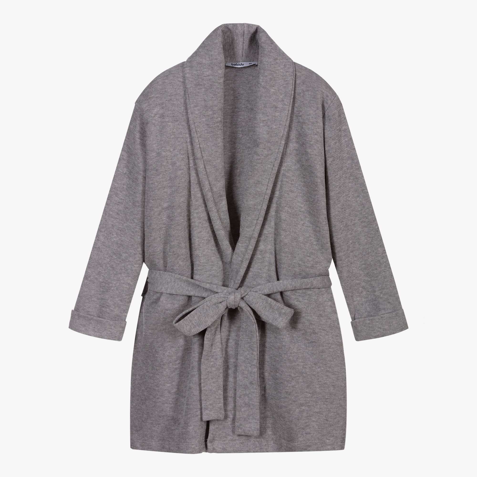 Babidu - Grey Cotton Dressing Gown | Childrensalon Outlet