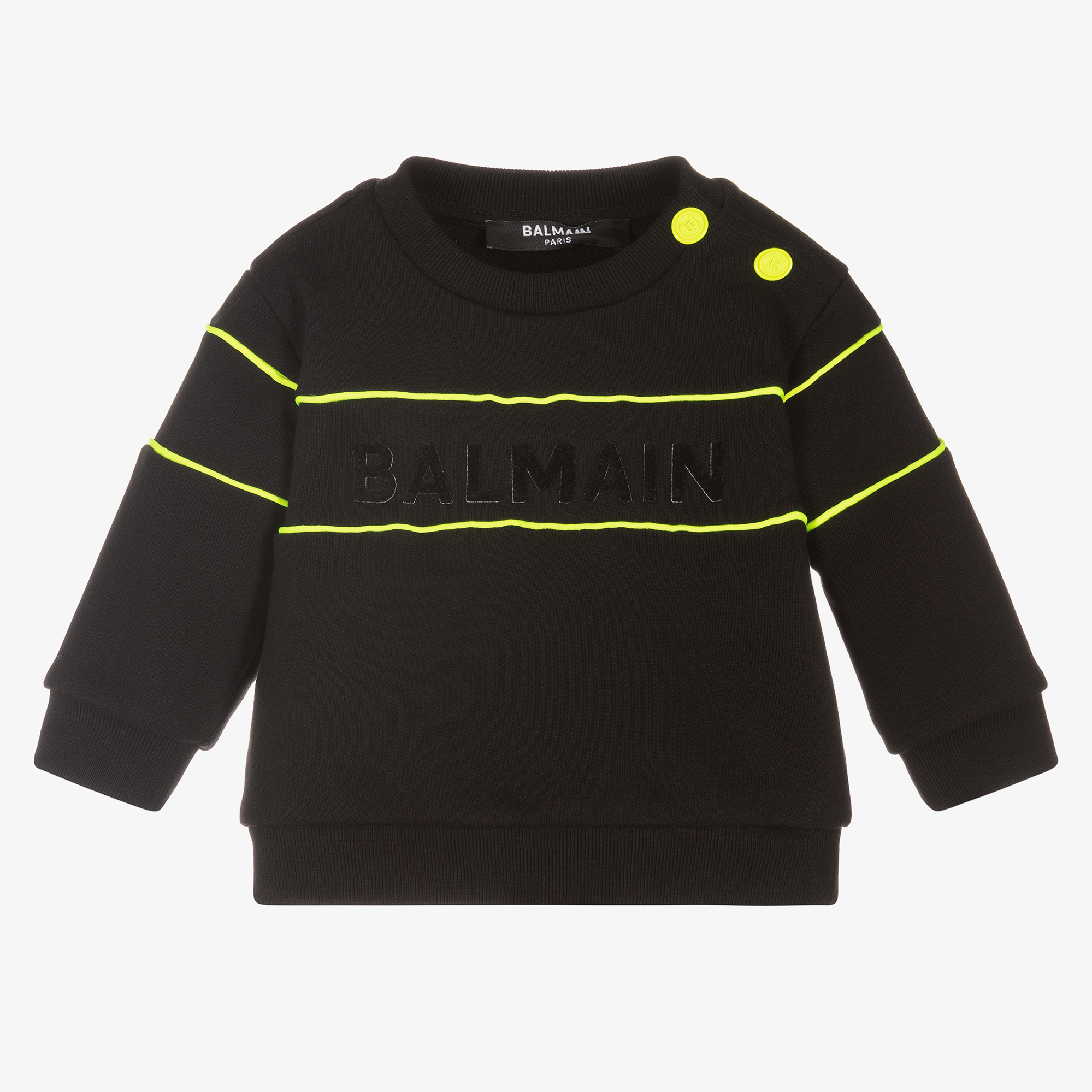 Balmain - Black Logo Baby Sweatshirt | Childrensalon Outlet
