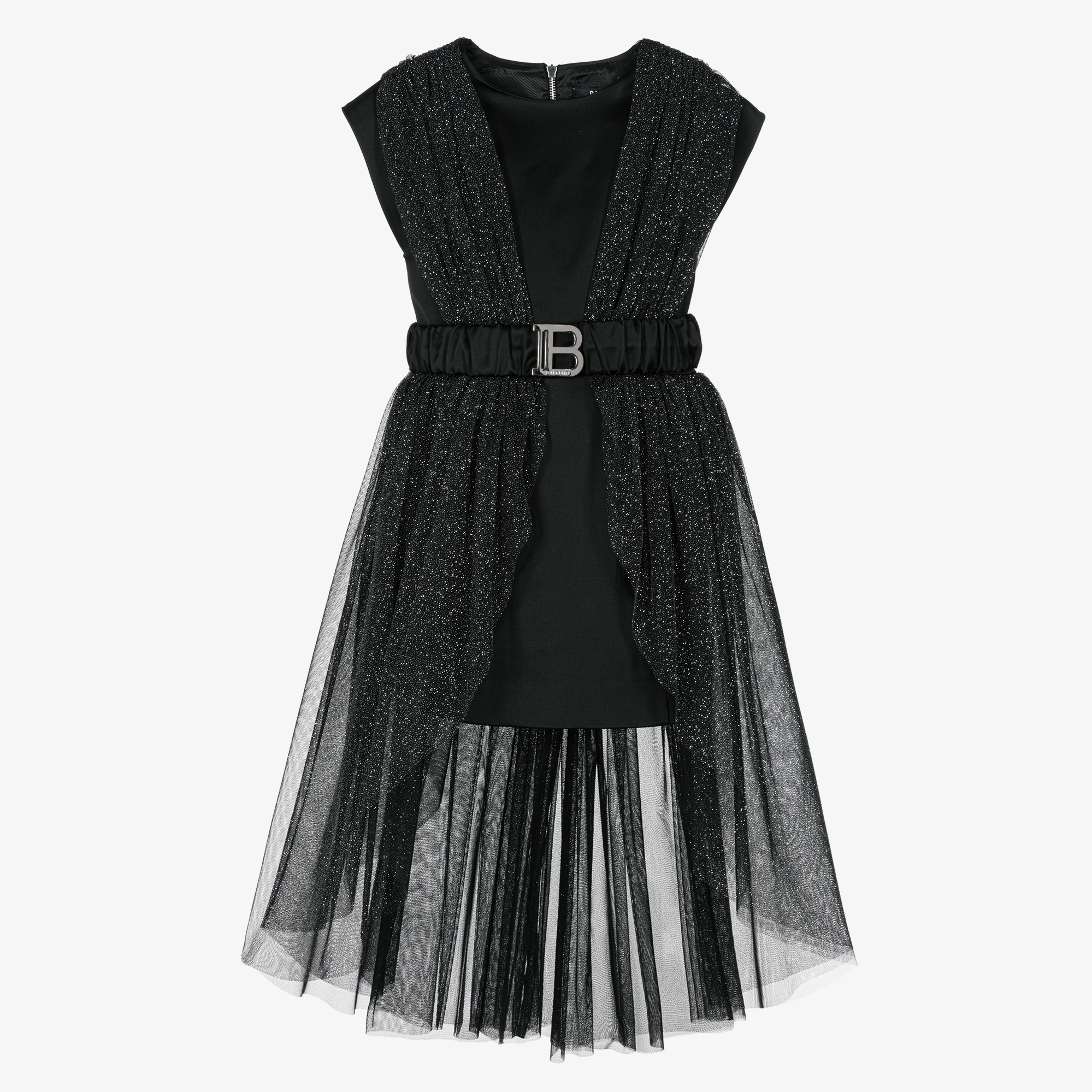 【送料&関税込】Balmain Tulle Bodysuit Cutout tulle bodysuit in black - Balmain | Mytheresa