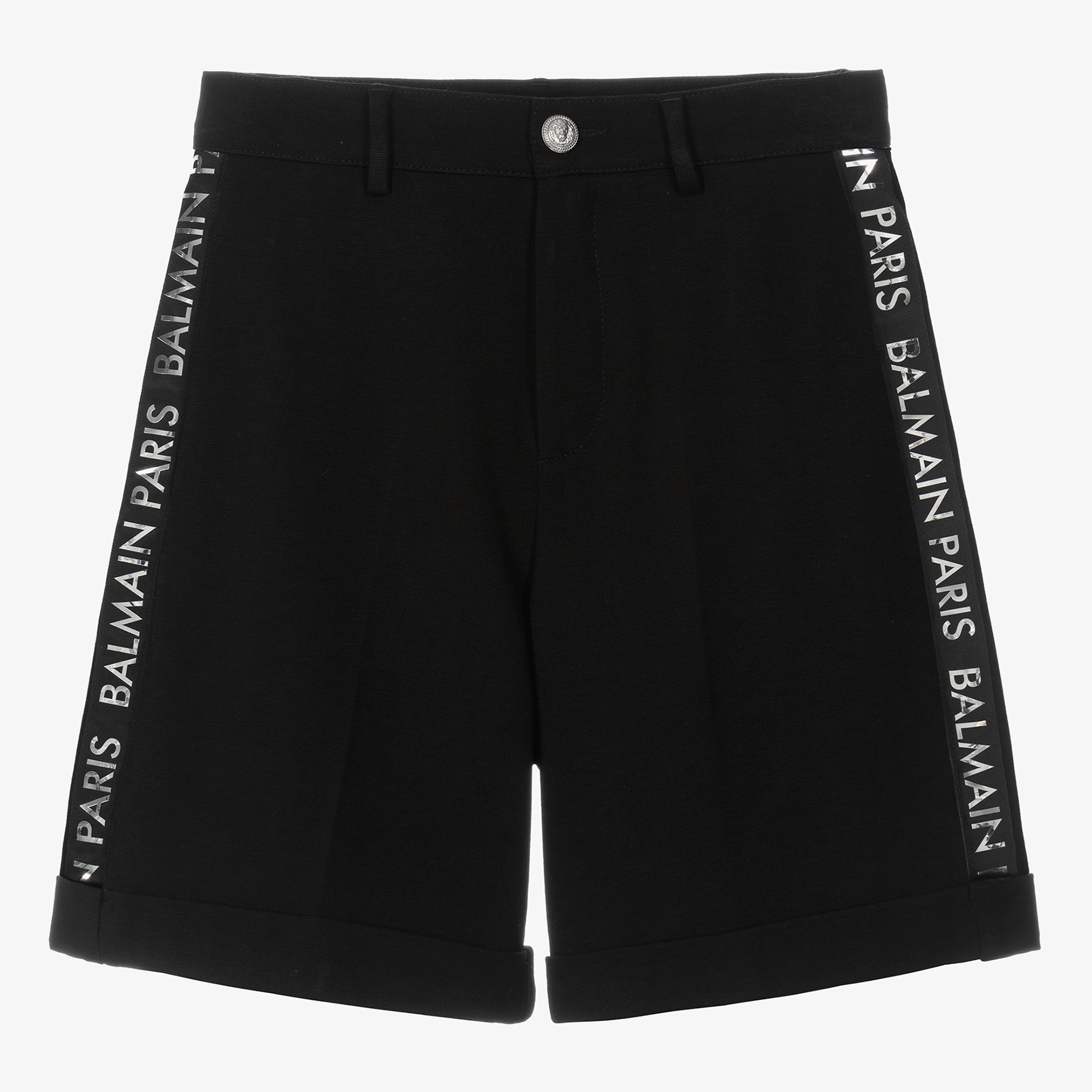 Balmain Teen Boys Black Milano Jersey Shorts - Main Image