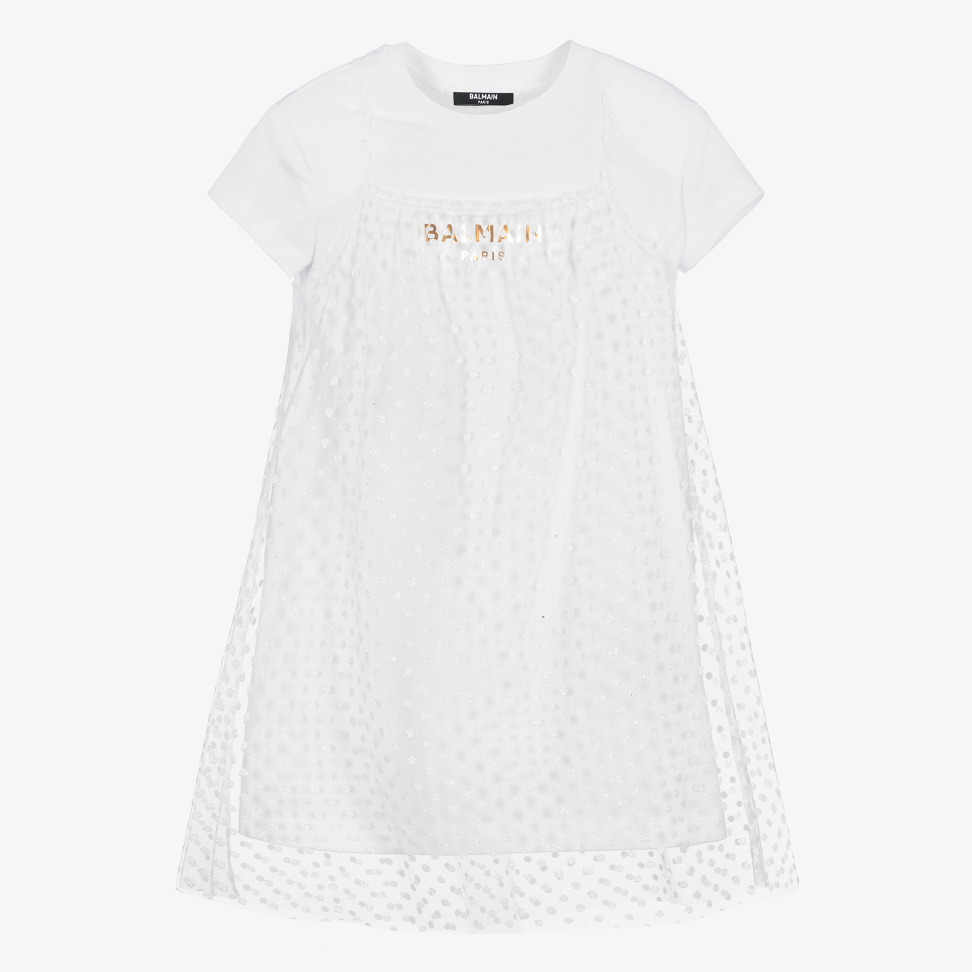 【送料&関税込】Balmain White Viscose Blend Dress Balmain White Viscose Blend Dress | italist