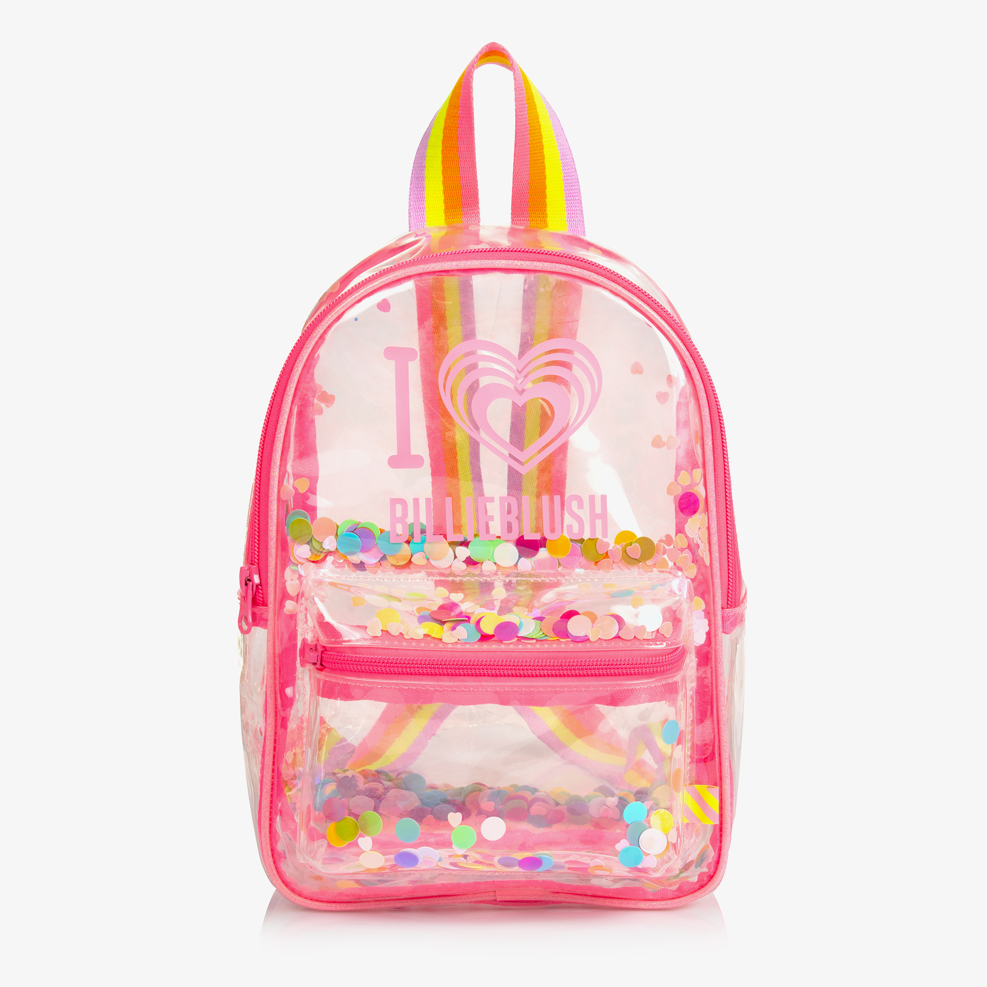 Billieblush Girls Clear Glitter Backpack 27cm Childrensalon Outlet