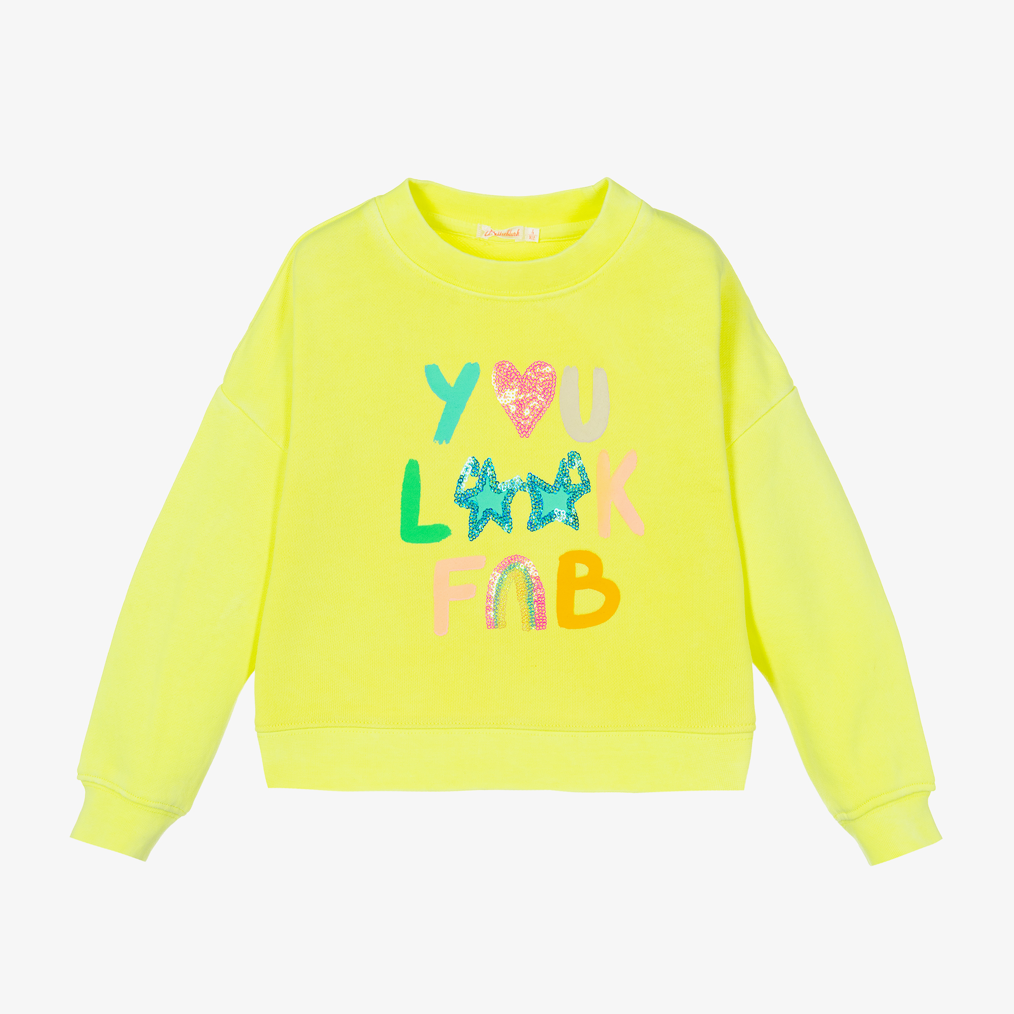 Yellow sweatshirt for girls 2025