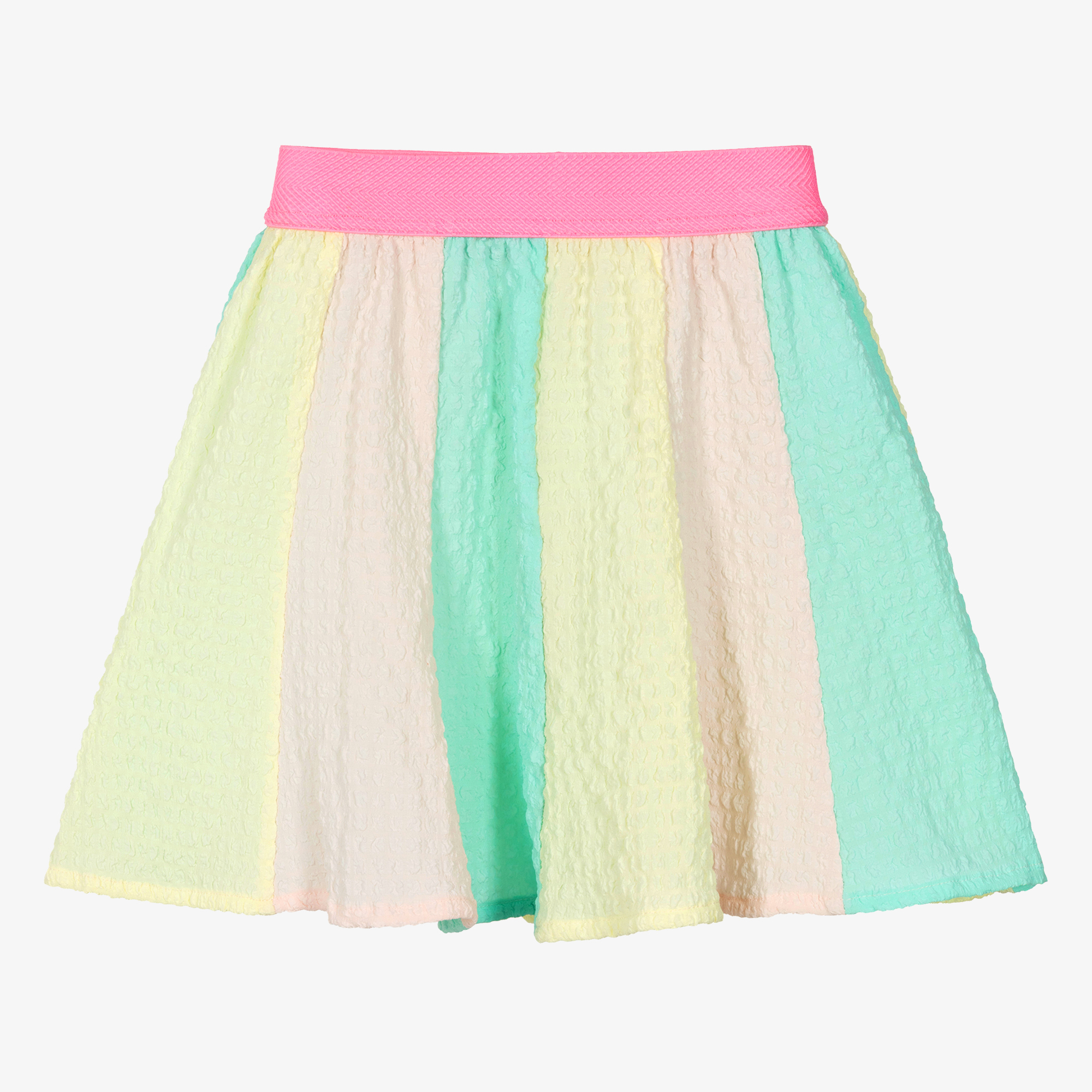 Billieblush Girls Pink Striped Seersucker Skirt
