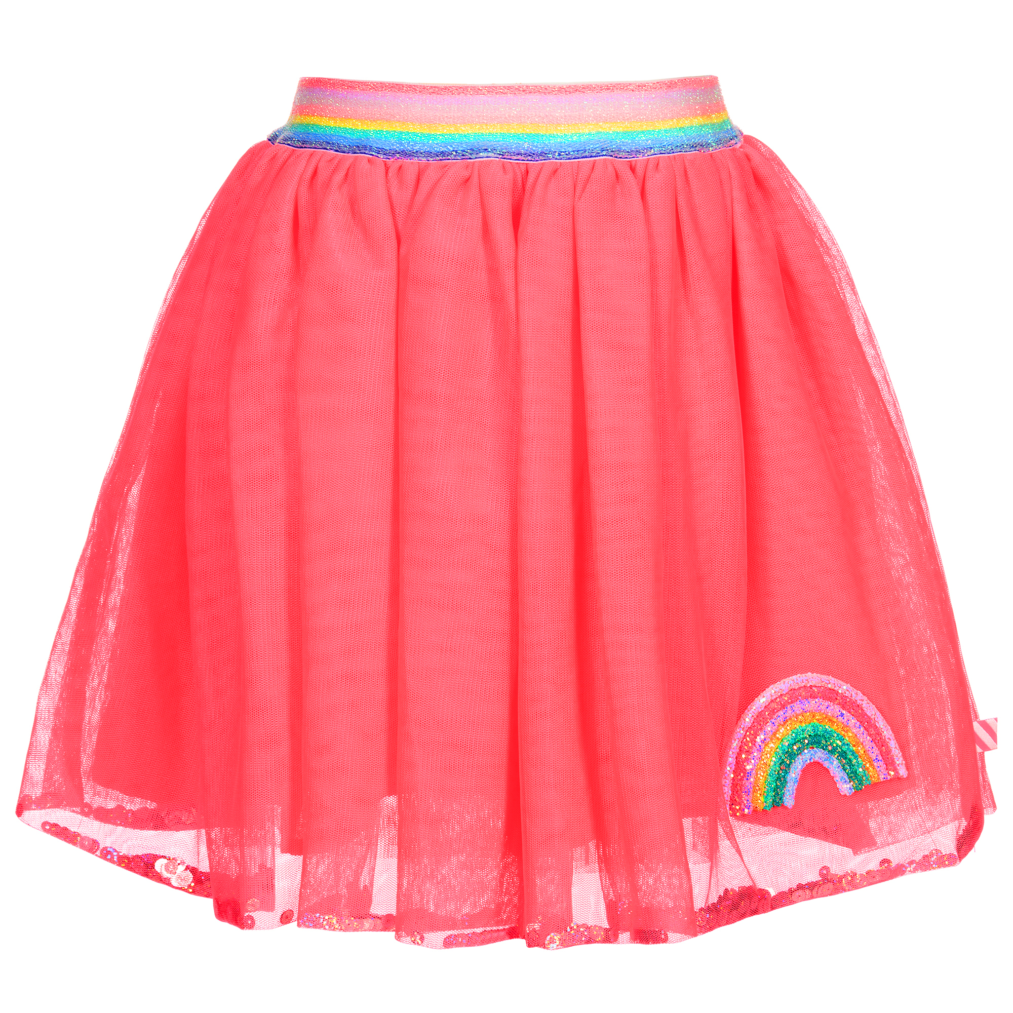 Billieblush Neon Pink Tulle Rainbow Skirt Childrensalon Outlet