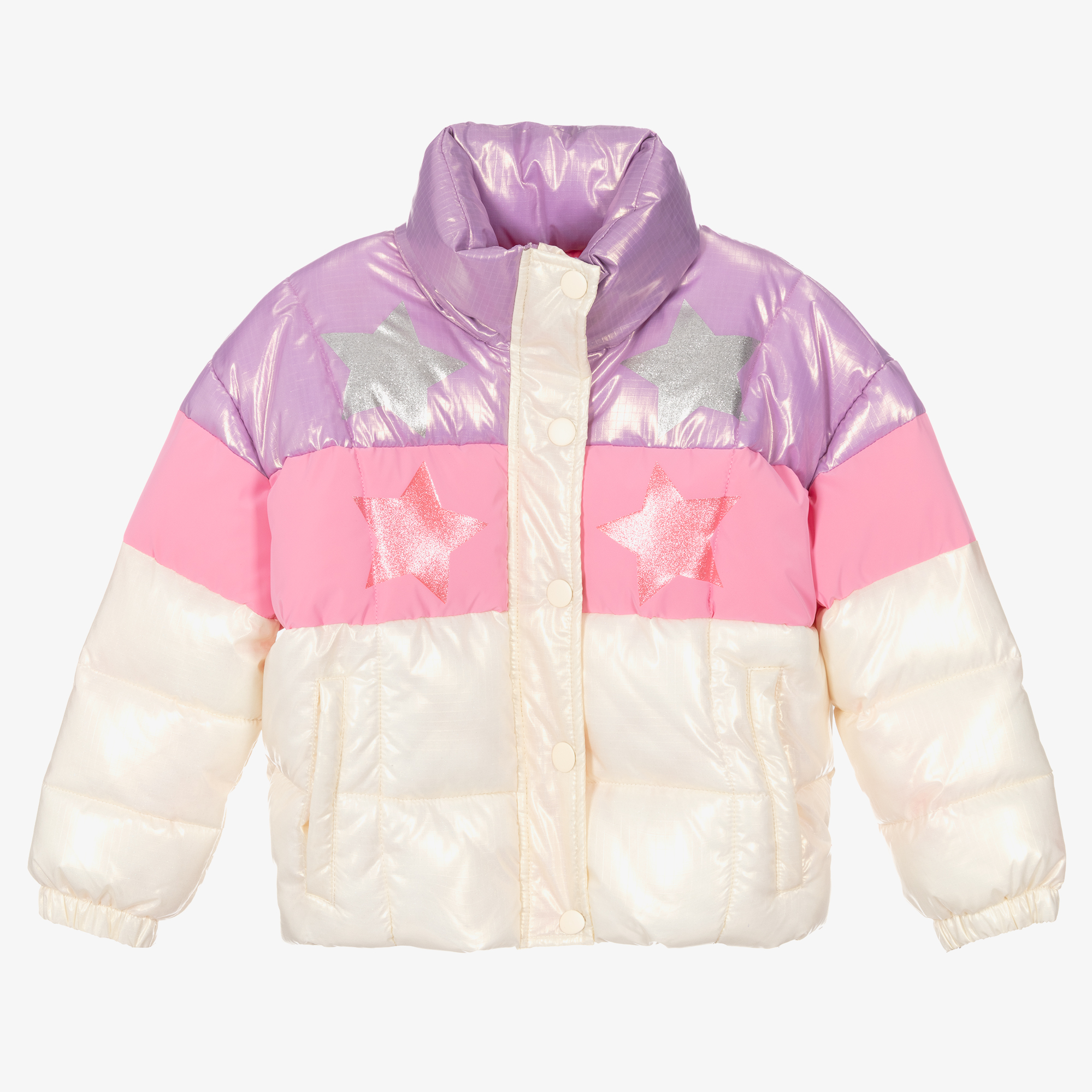 Billieblush Purple Ivory Puffer Coat