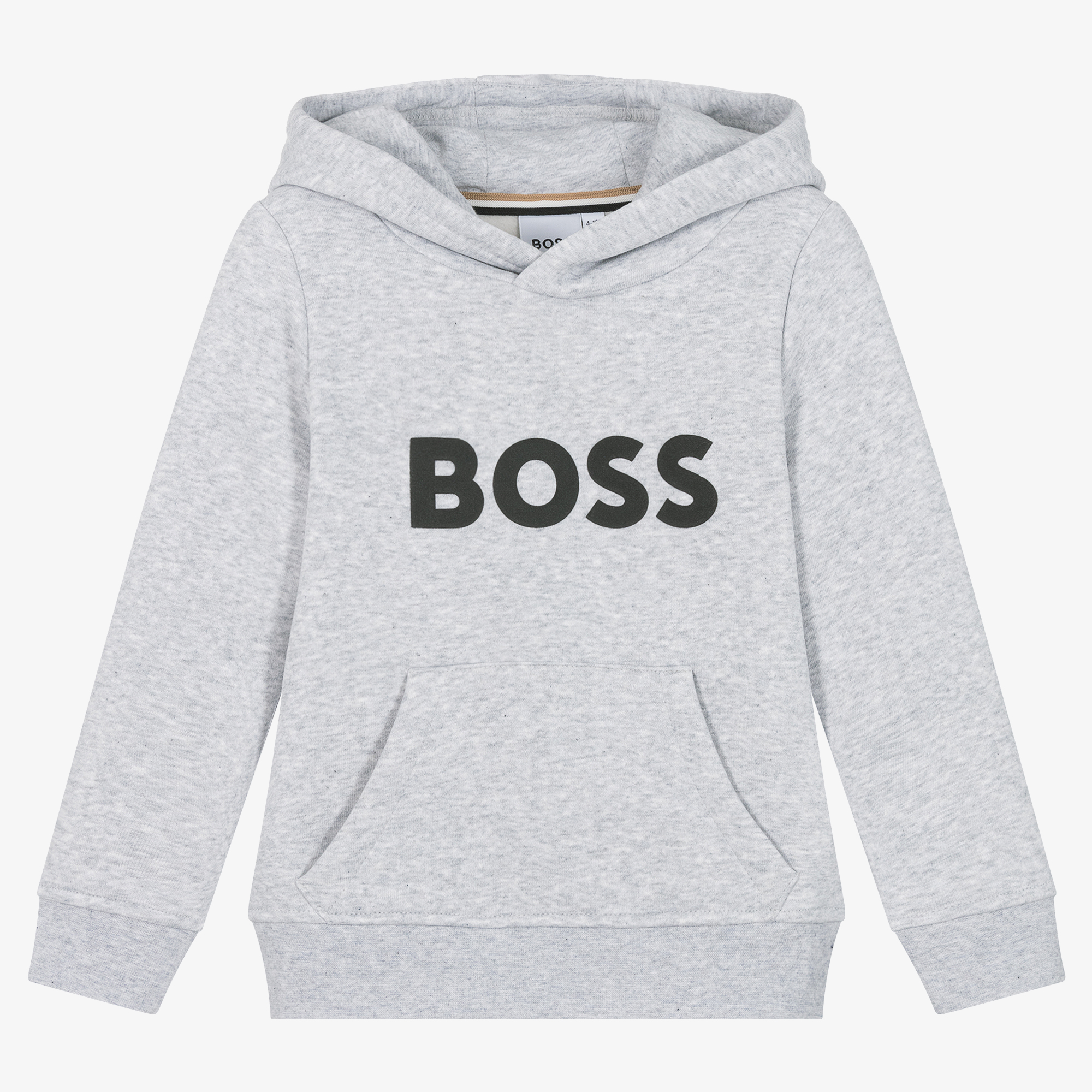 Grey Mens Boss Hoodie Hugo Boss Grey Zip Through Hooded Sweatshirt