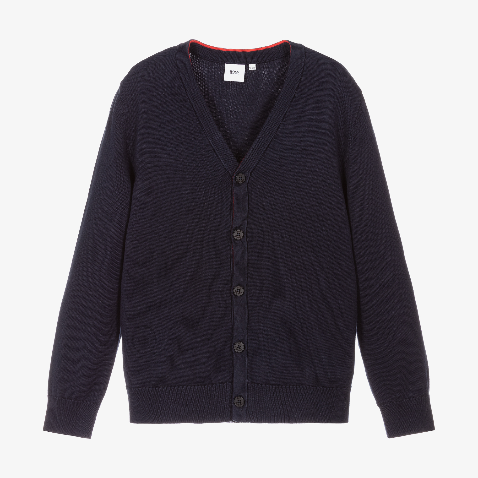 navy blue knit cardigan