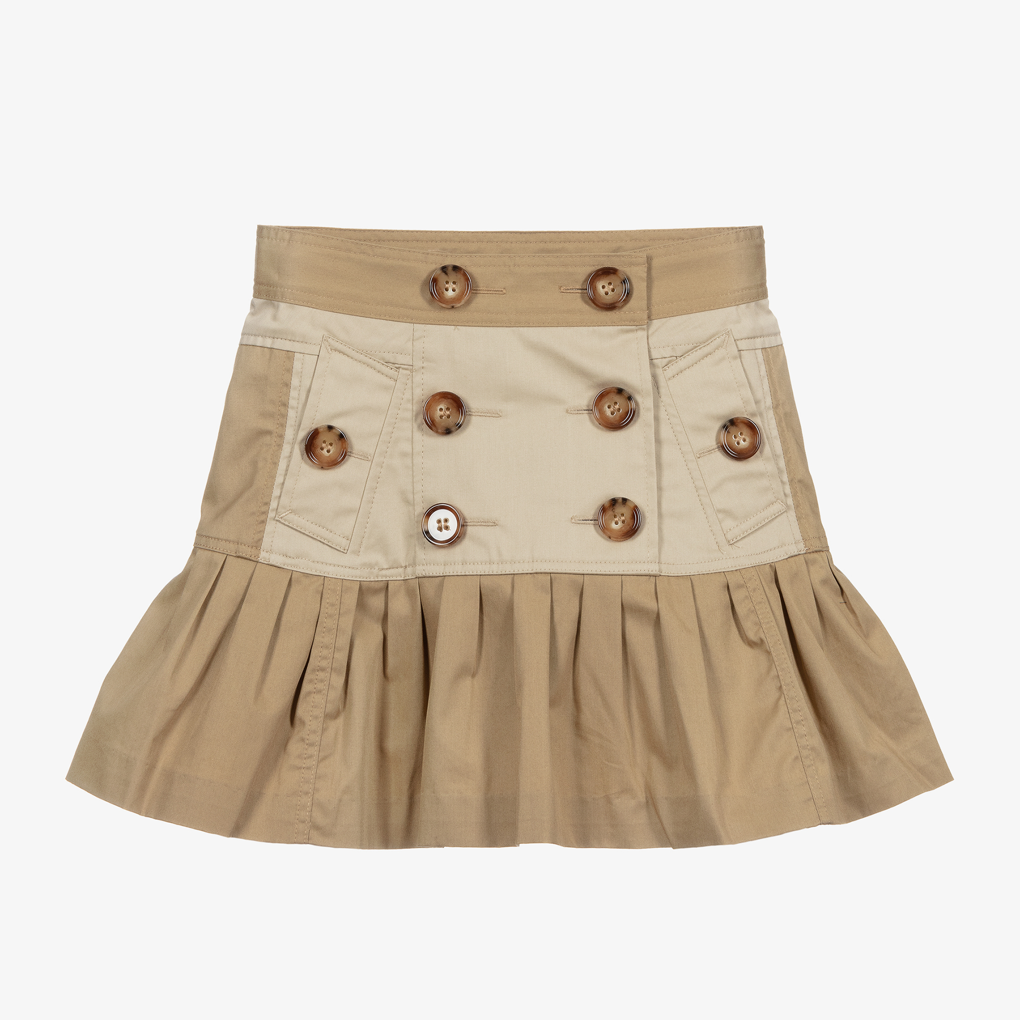 Burberry Kids Beige Exaggerated Check Skirt Burberry