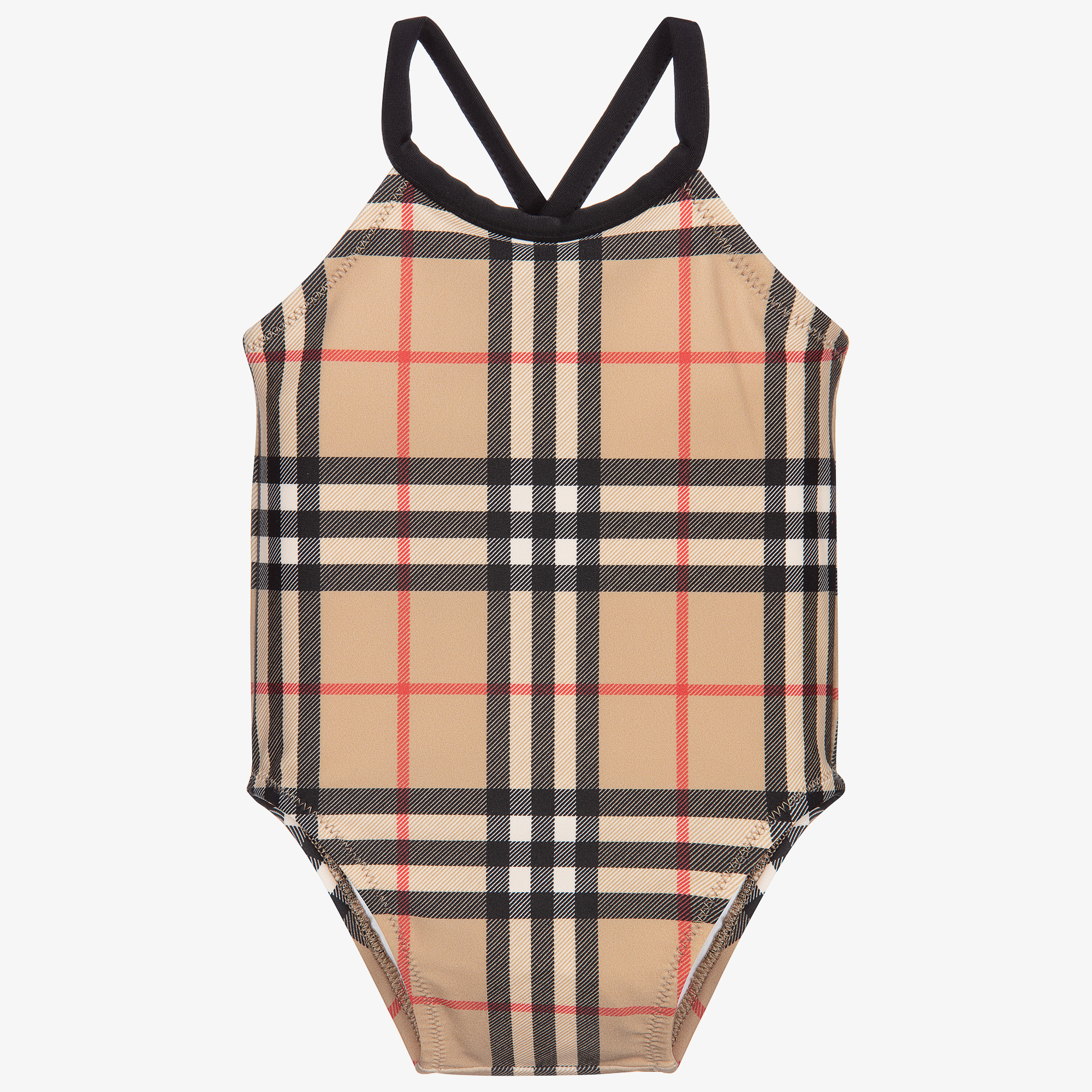 Burberry Beige Vintage Check Swimsuit Childrensalon Outlet