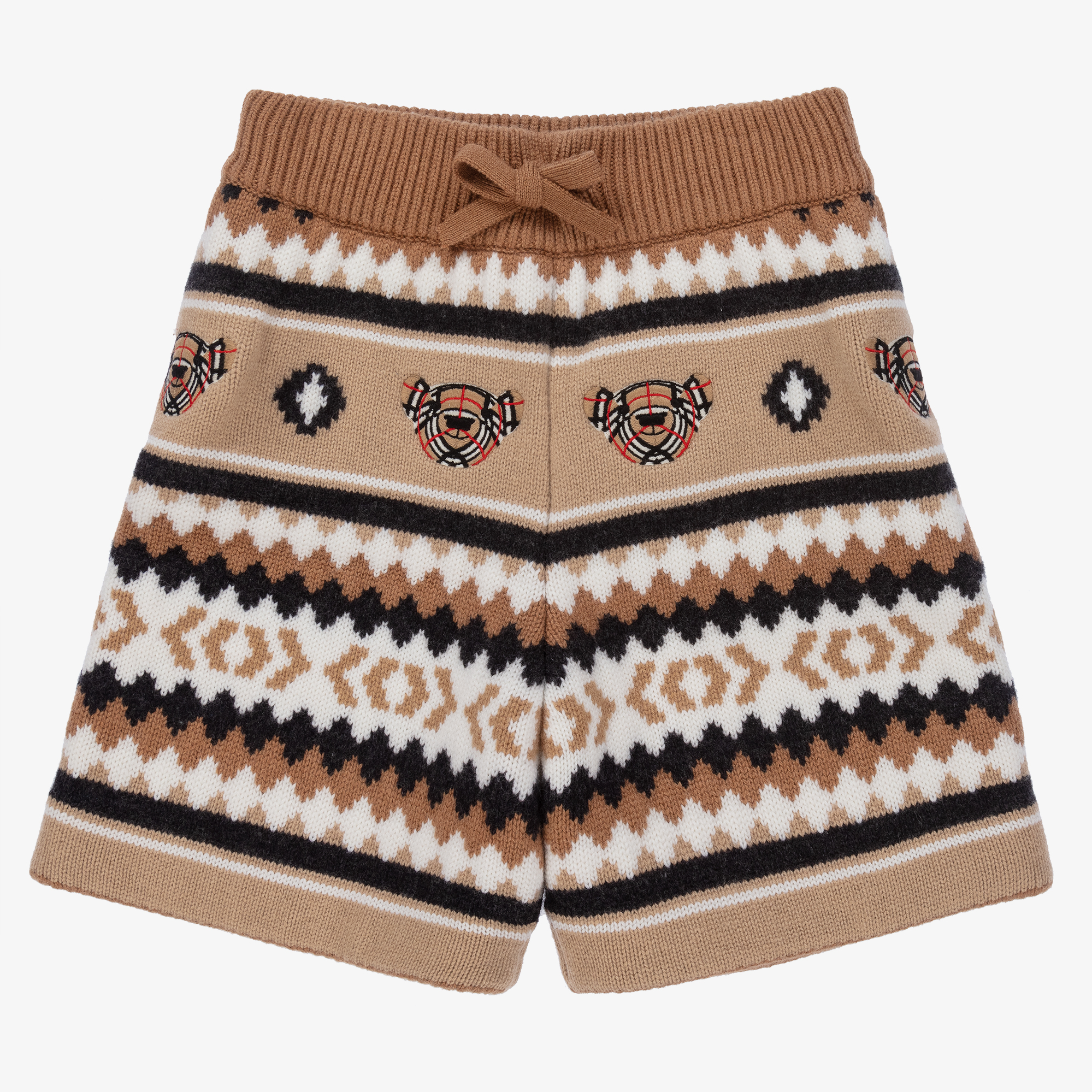 Burberry Boys Beige Wool Knit Shorts