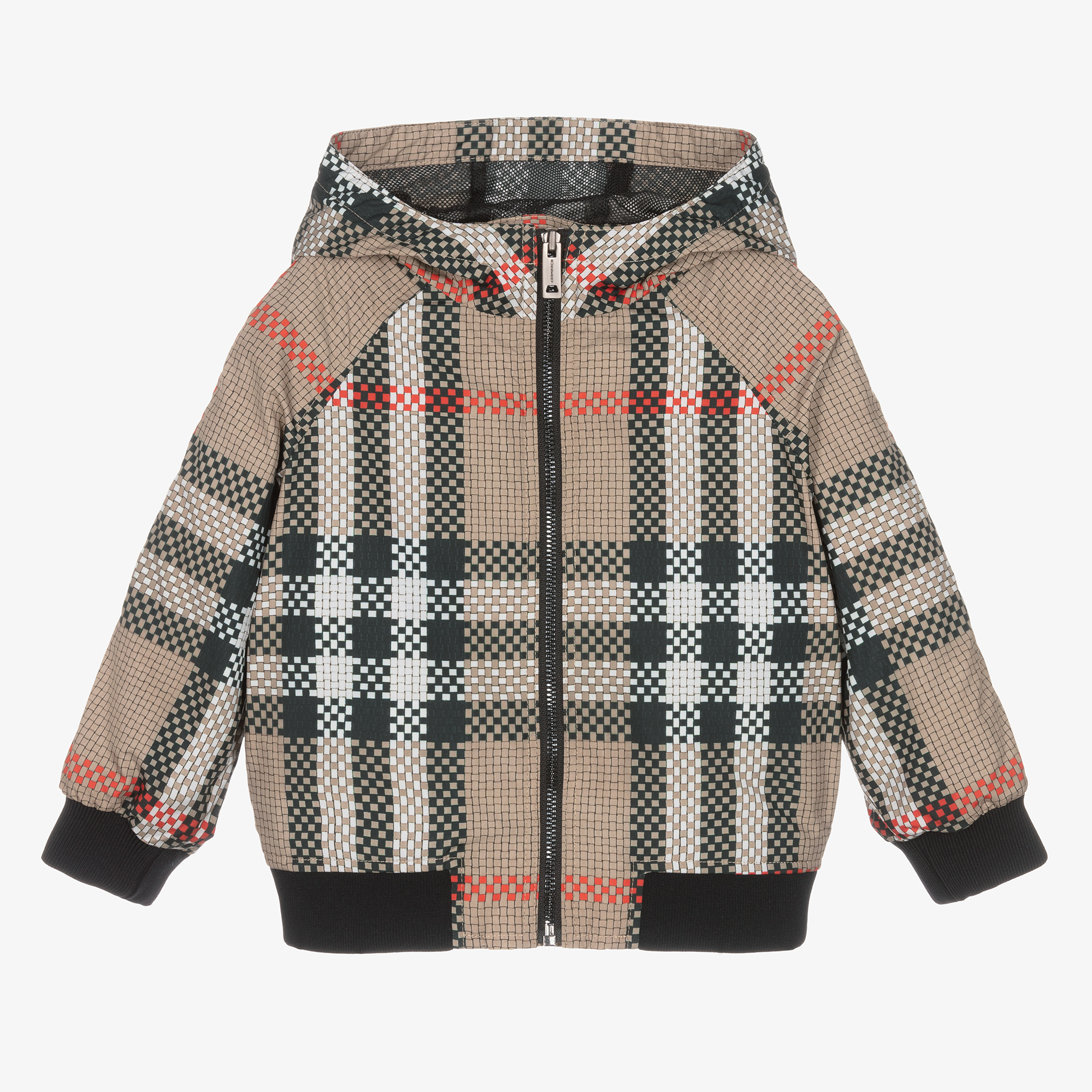 Burberry Boys Classic Beige Patterned Coat Childrensalon Outlet