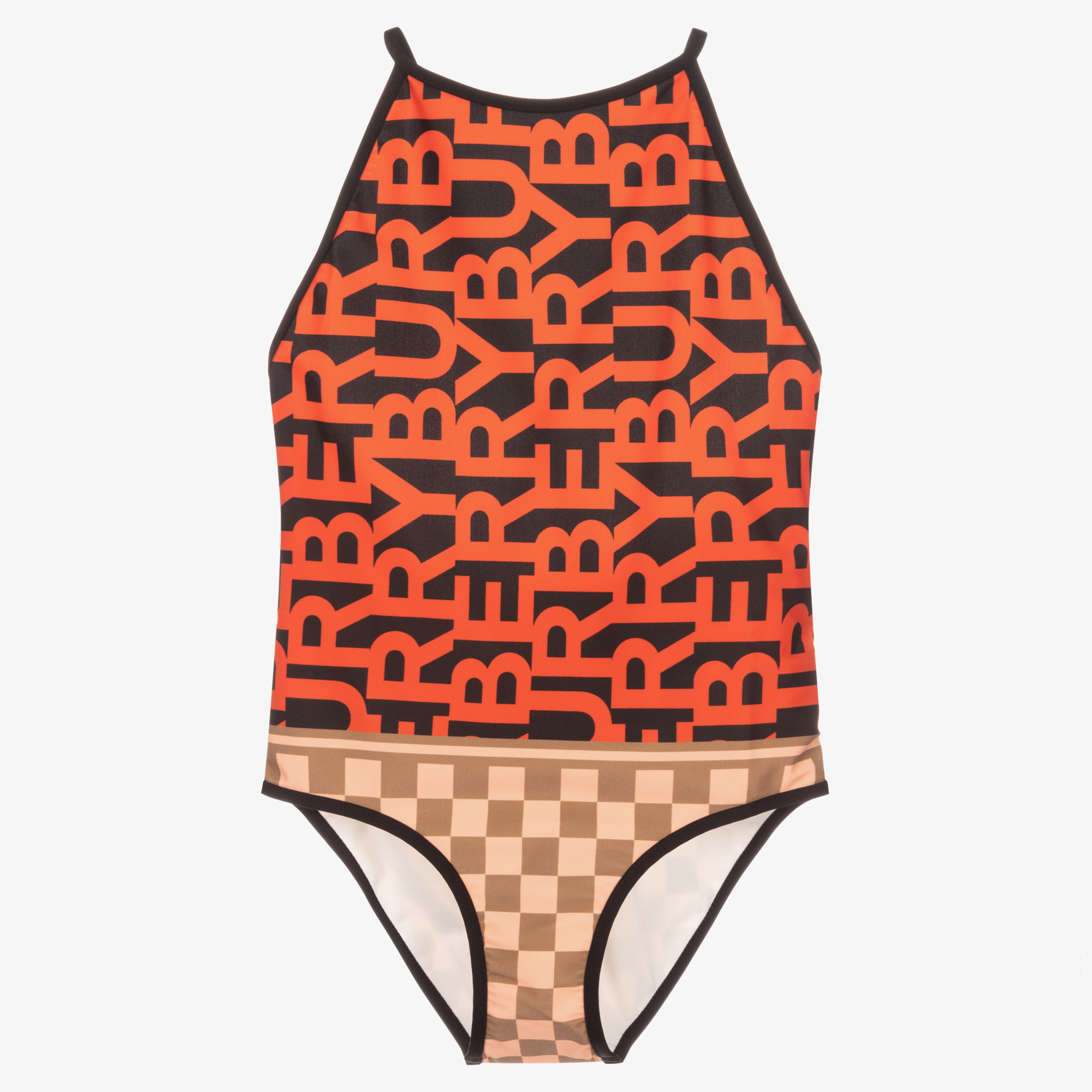 Burberry swimsuit orange hotsell