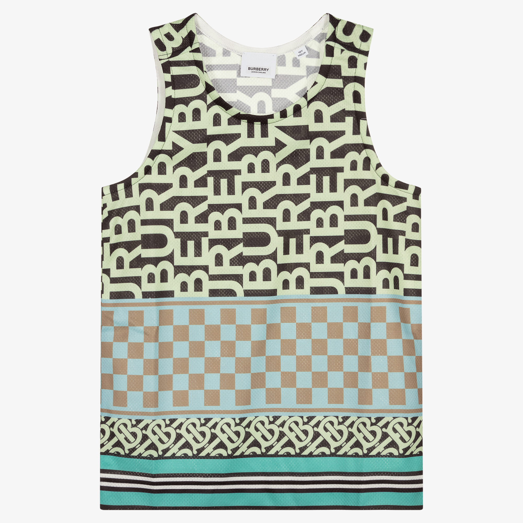 halvkugle svovl silke Burberry - Teen Montage Logo Vest Top | Childrensalon Outlet