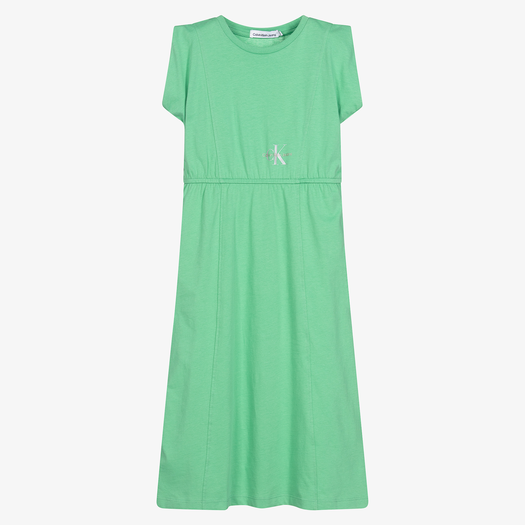 Calvin Klein Jeans - Girls Green Cotton Jersey Midi Dress | Childrensalon  Outlet