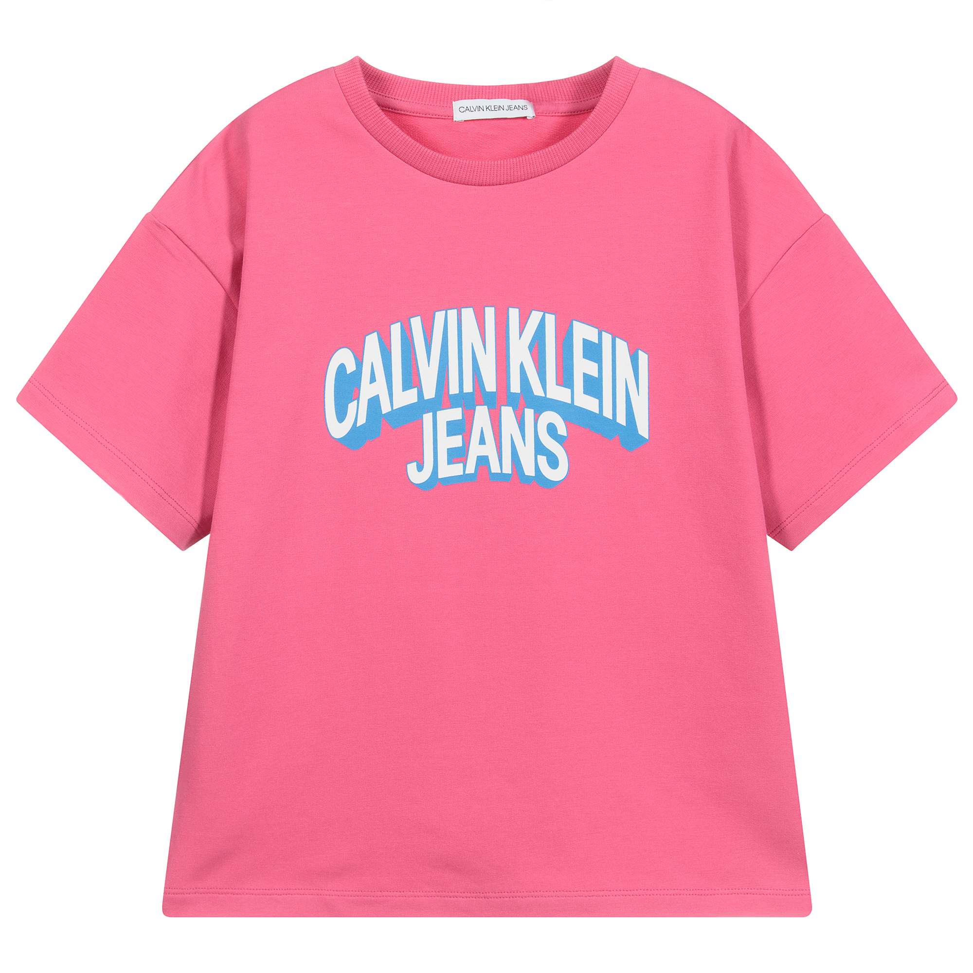 Calvin Klein Jeans Girls Pink Cotton T Shirt