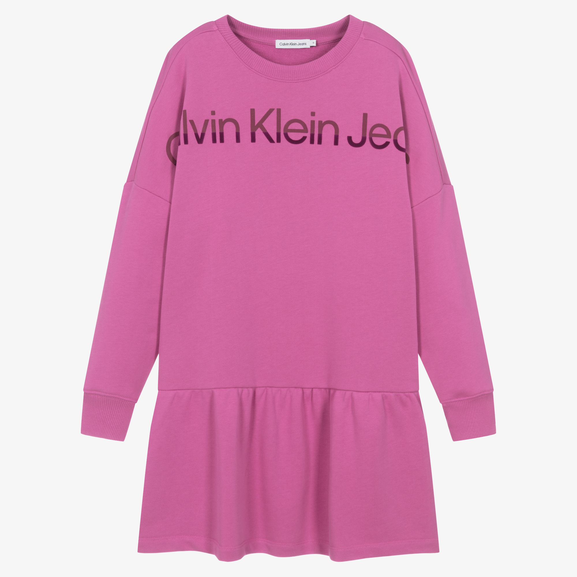 Calvin Klein - Teen Girls Pink Cotton Frilled Dress | Childrensalon Outlet
