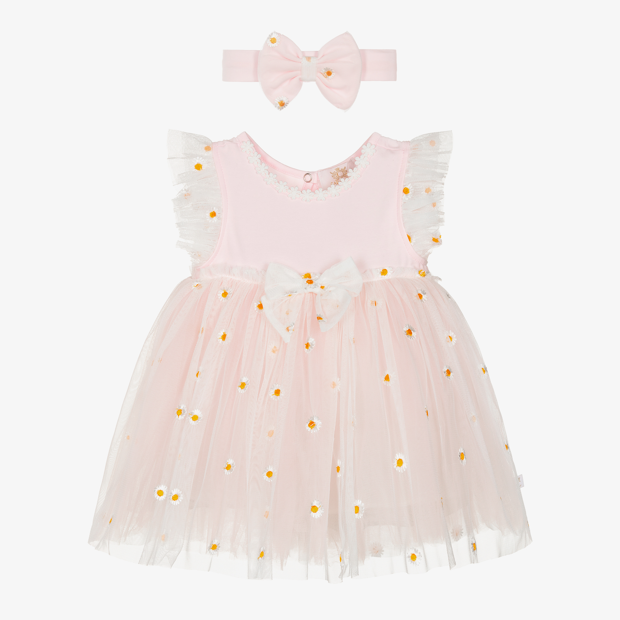 sachin and babi light blue dress Girls Embroidered Pinafore / Dungaree Dress – Limitless Embroidery &  Printing main image 0