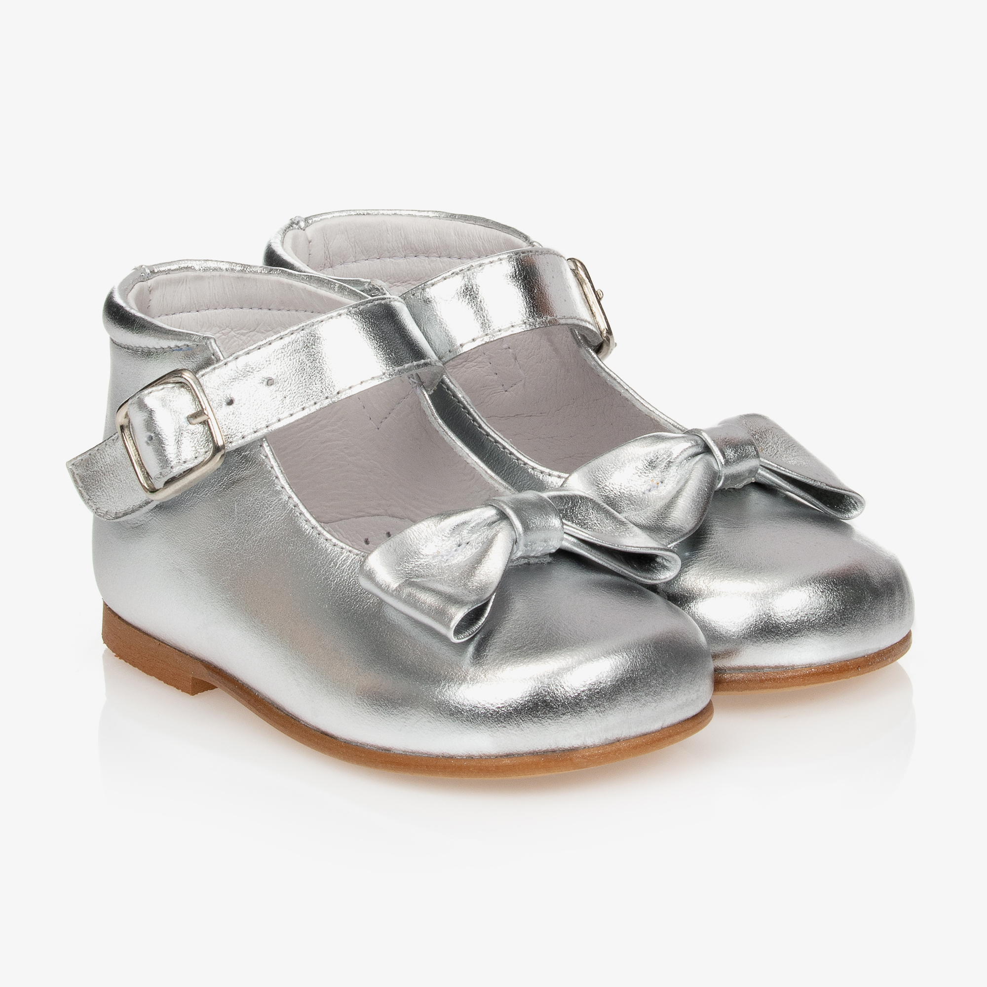 Girls' Silver Heeled Sandals