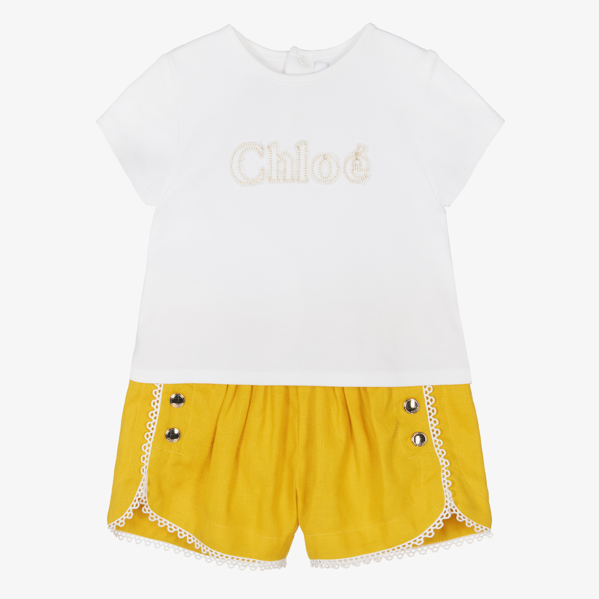 ショーツ CHLOE IVORY LINEN SHORTS chloe-linen-shorts.jpg?