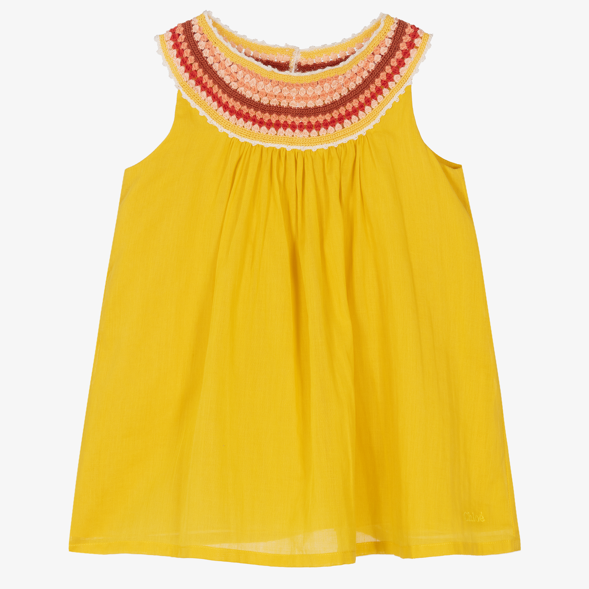 Romper CHLOÉ Kids color Yellow