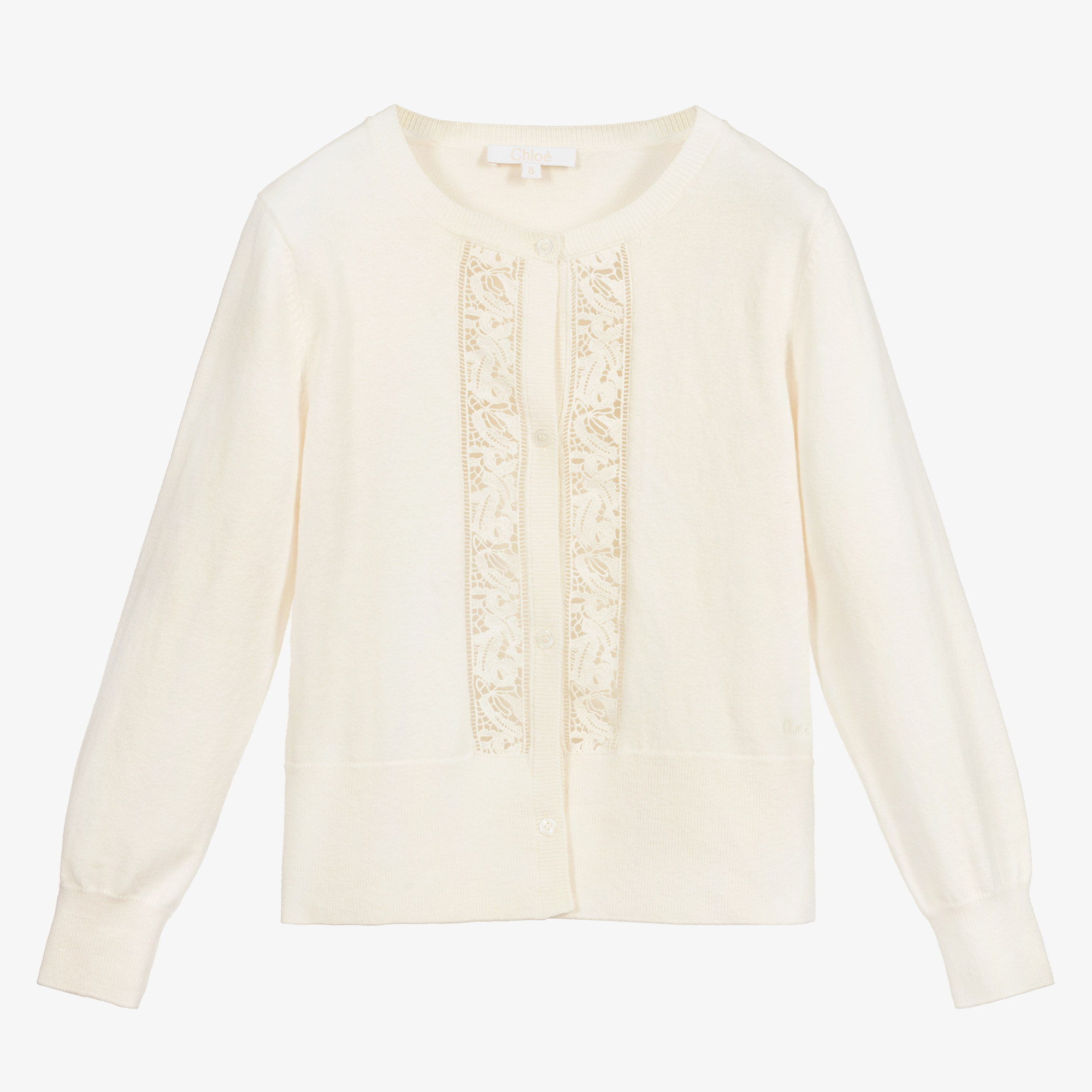 Chloé - Ivory Guipure Lace Cardigan | Childrensalon Outlet