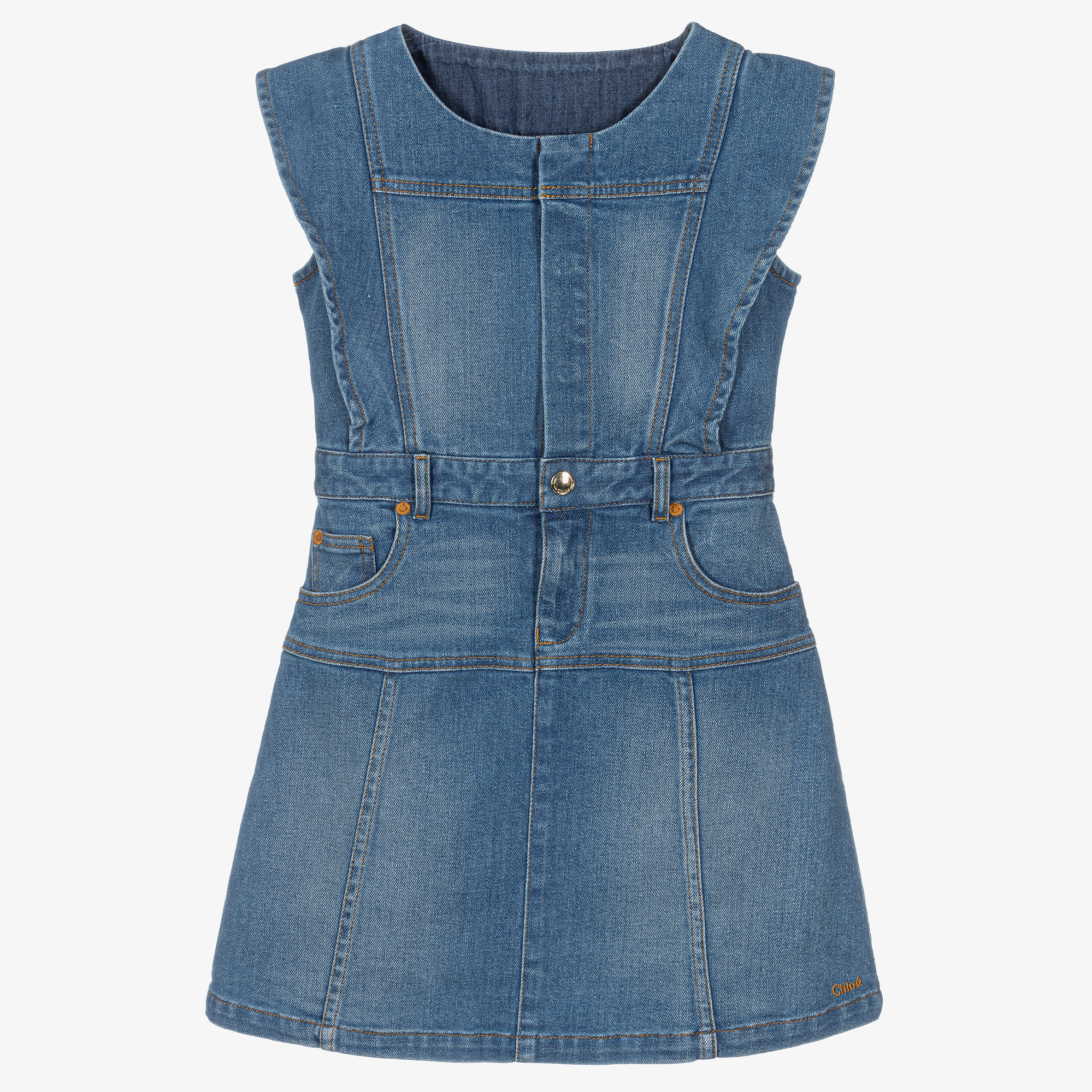 Chlo Teen Girls Blue Denim Dress