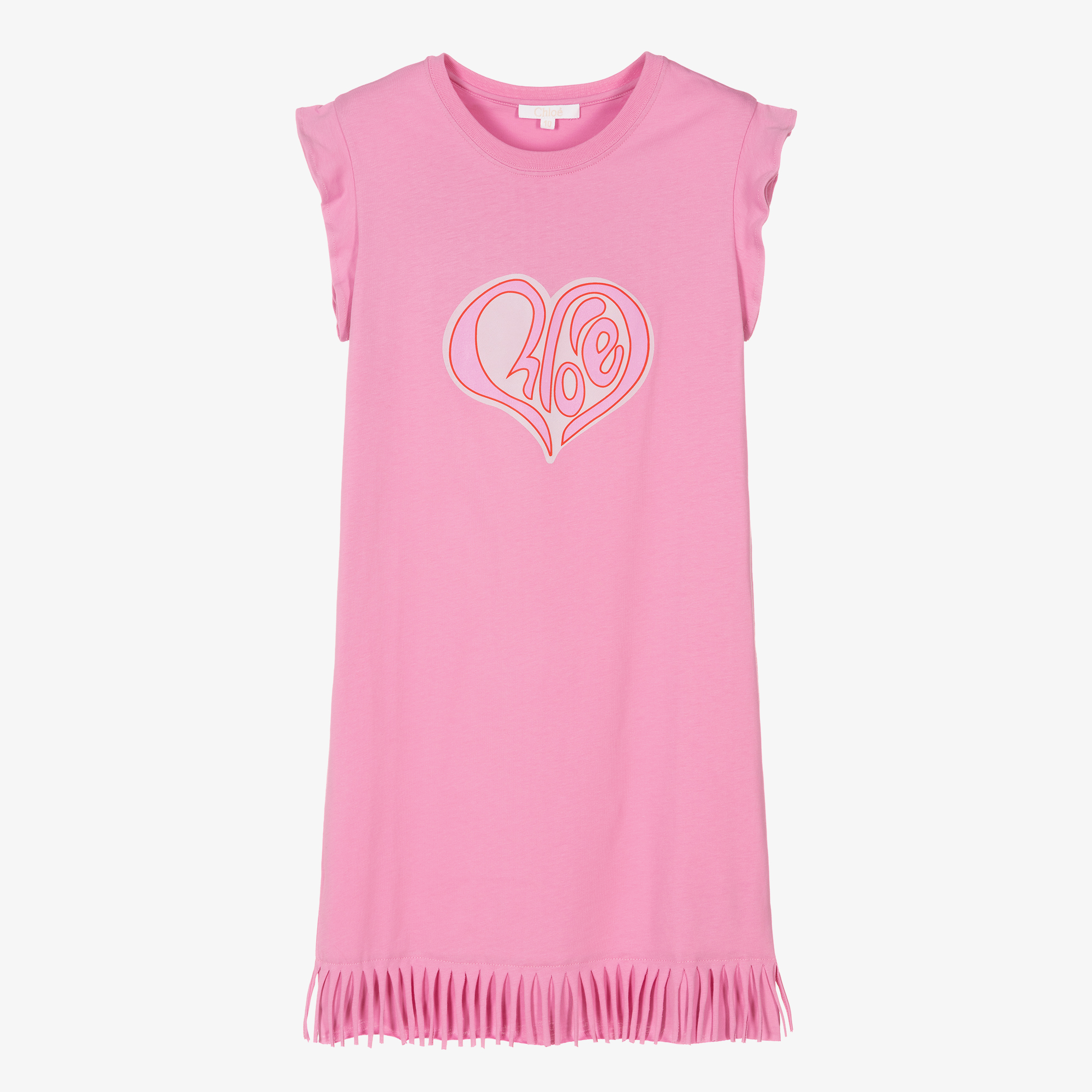 Chloé - Teen Pink Hearty Logo Dress | Childrensalon Outlet Chloé - Teen Pink Hearty Logo Dress | Childrensalon Outlet
