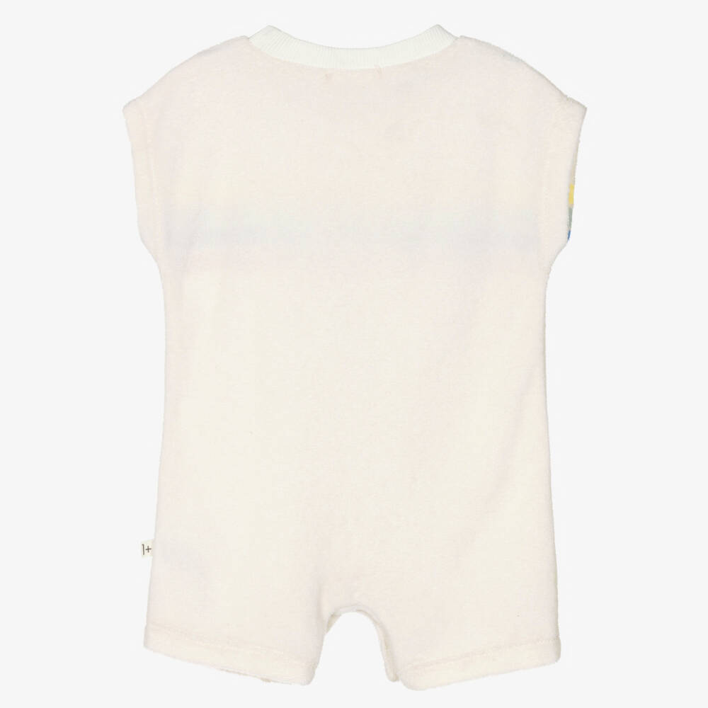 1 + in the family-Baby Boys Ivory Cotton Towelling Shortie | Childrensalon Outlet