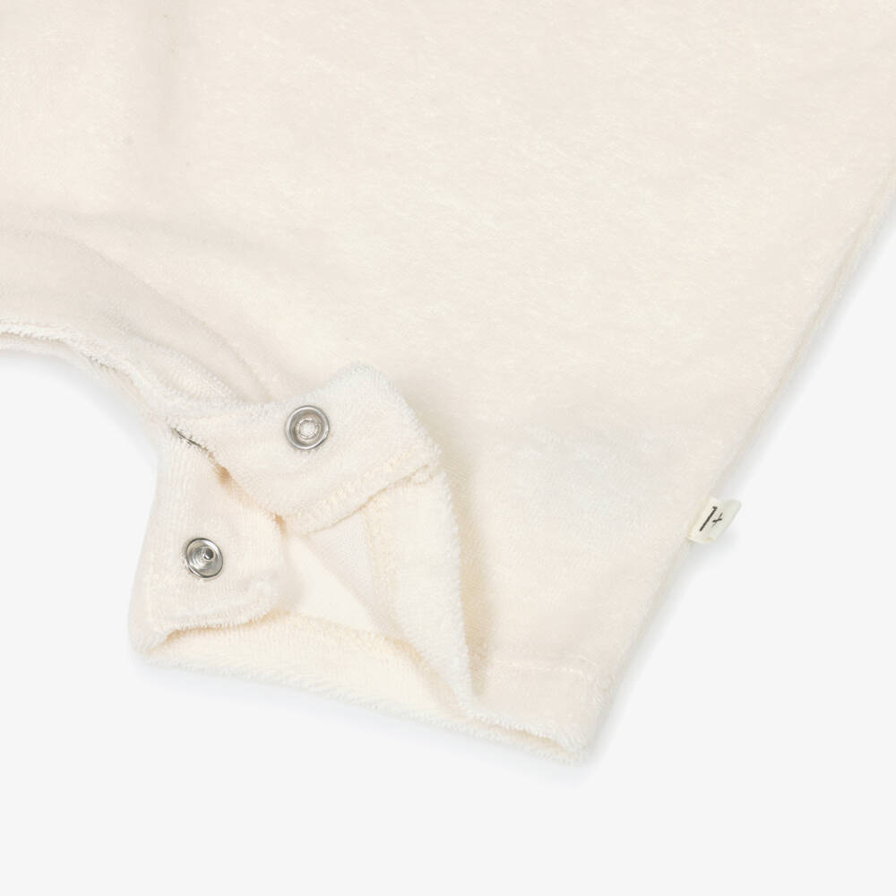 1 + in the family-Baby Boys Ivory Cotton Towelling Shortie | Childrensalon Outlet
