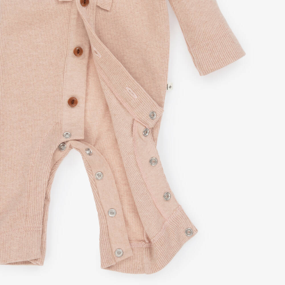 1 + in the family-Baby Girl Pink Ribbed Babygrow | Childrensalon Outlet