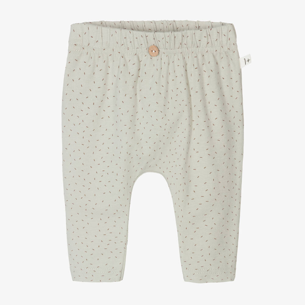 1 + in the family - Legging vert en coton bébé fille | Childrensalon