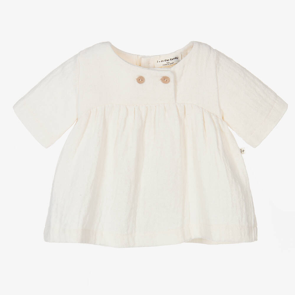 1 + in the family - Baby Girls Ivory Dress | Childrensalon