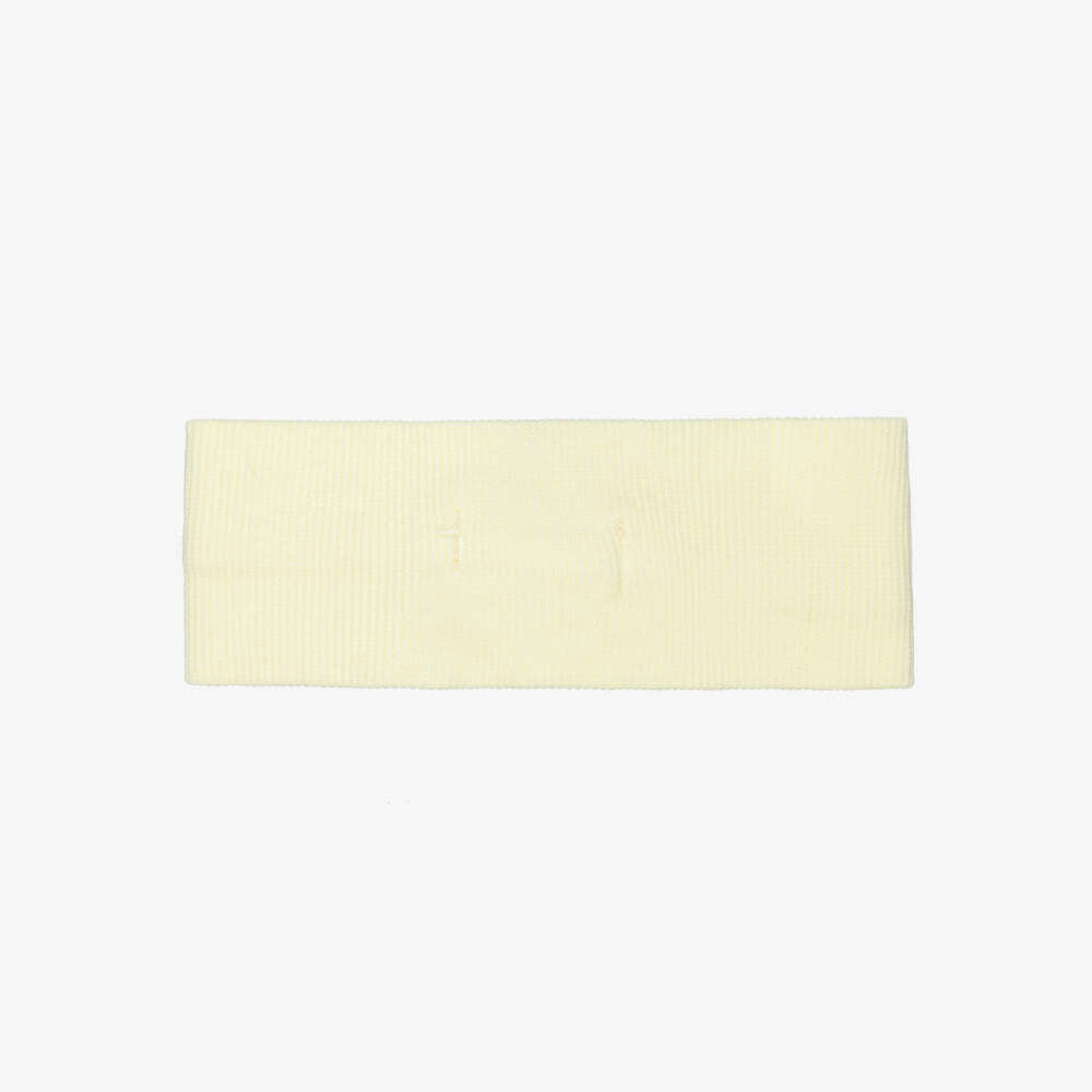 1 + in the family-Baby Girls Pastel Yellow Cotton Bow Headband | Childrensalon Outlet