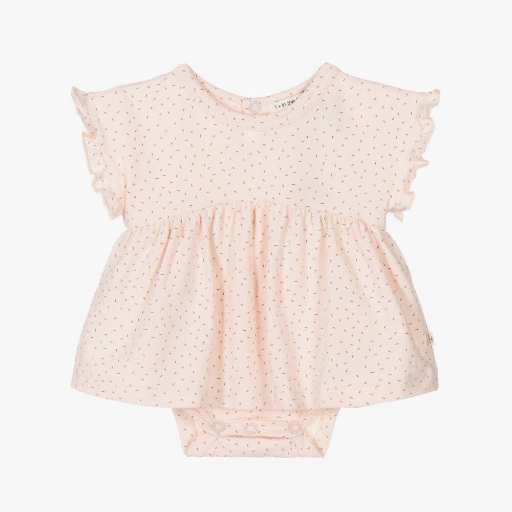 1 + in the family-Розовое хлопковое платье | Childrensalon Outlet