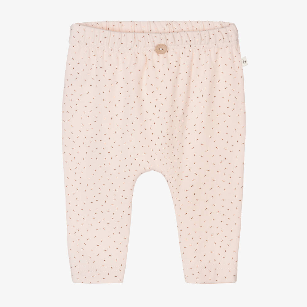 1 + in the family - Baby Girls Pink Cotton Leggings | Childrensalon