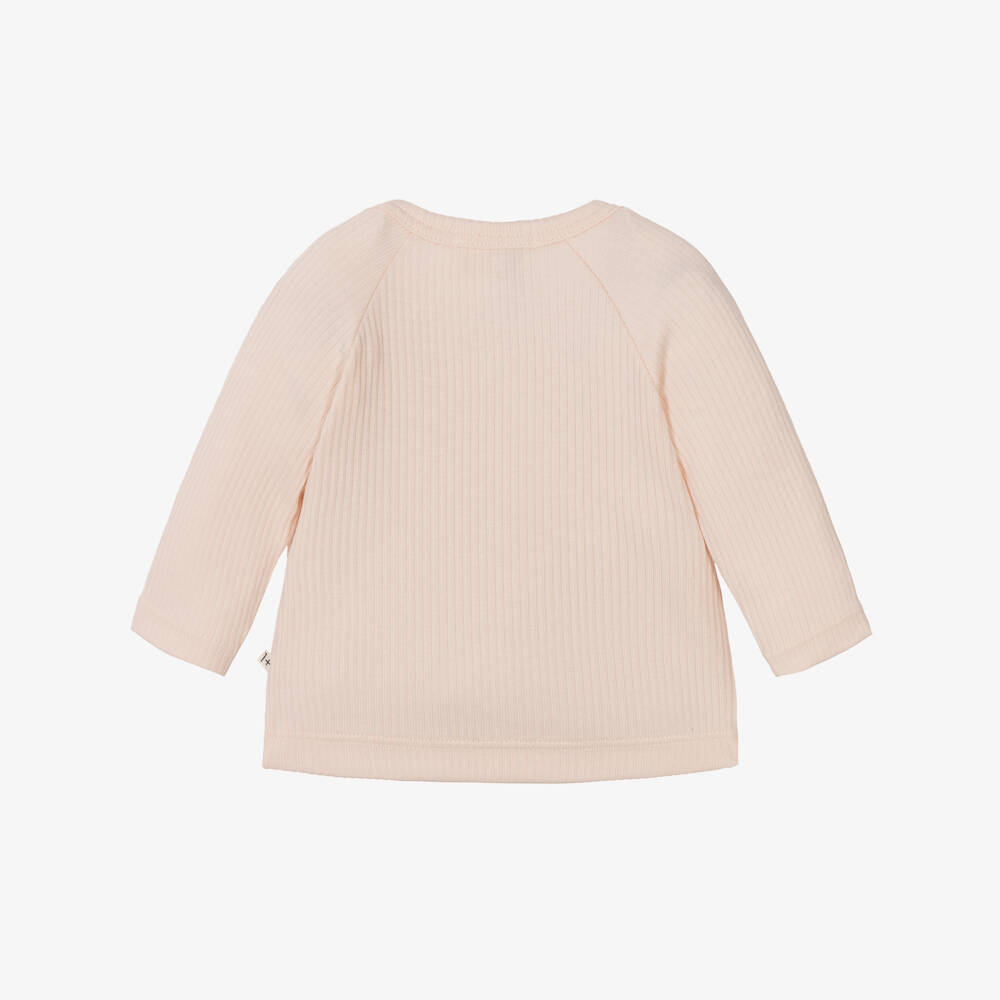 1 + in the family-Розовый топ из хлопкового джерси в рубчик | Childrensalon Outlet