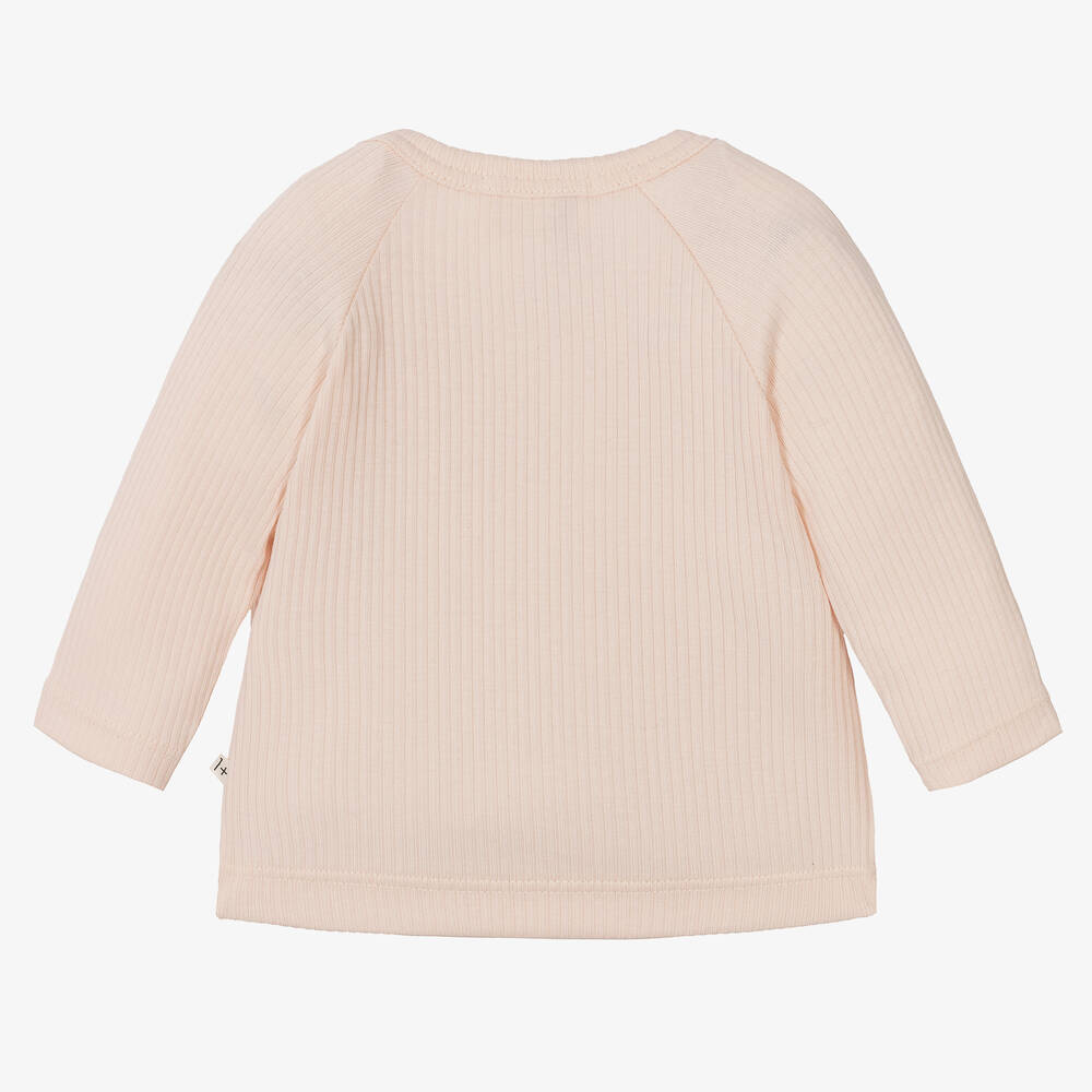 1 + in the family-Розовый топ из хлопкового джерси в рубчик | Childrensalon Outlet