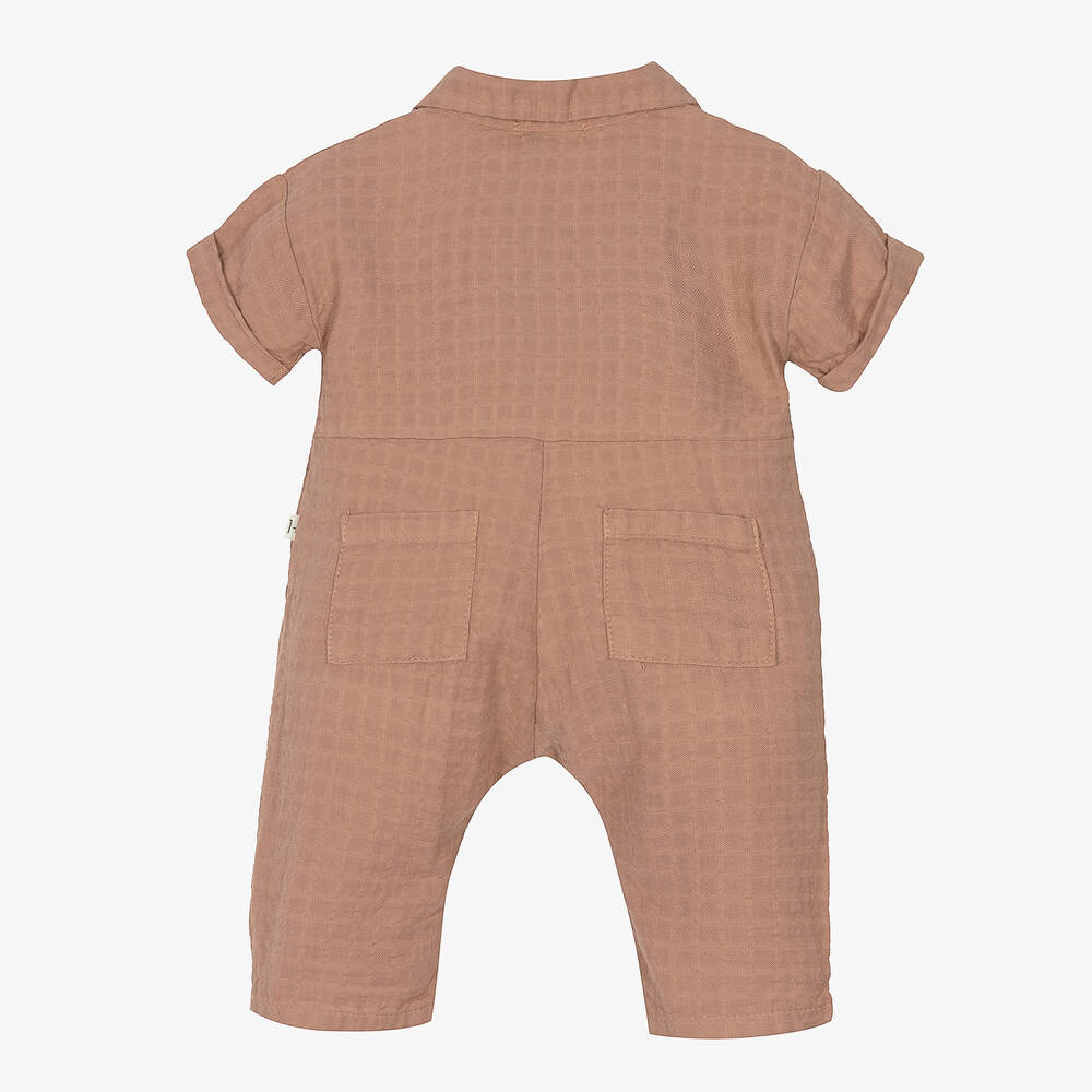 1 in the family Baby Girls Pink Seersucker Romper