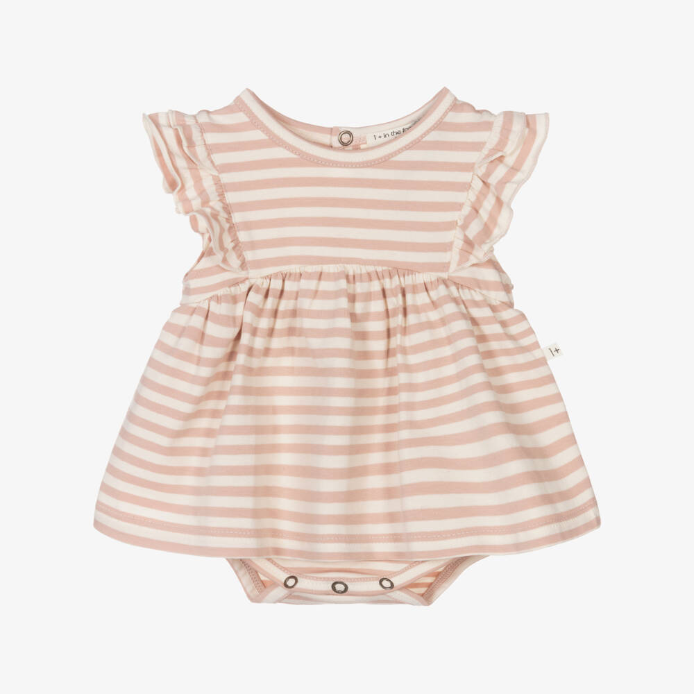 1 + in the family-Хлопковое платье в розовую полоску | Childrensalon Outlet