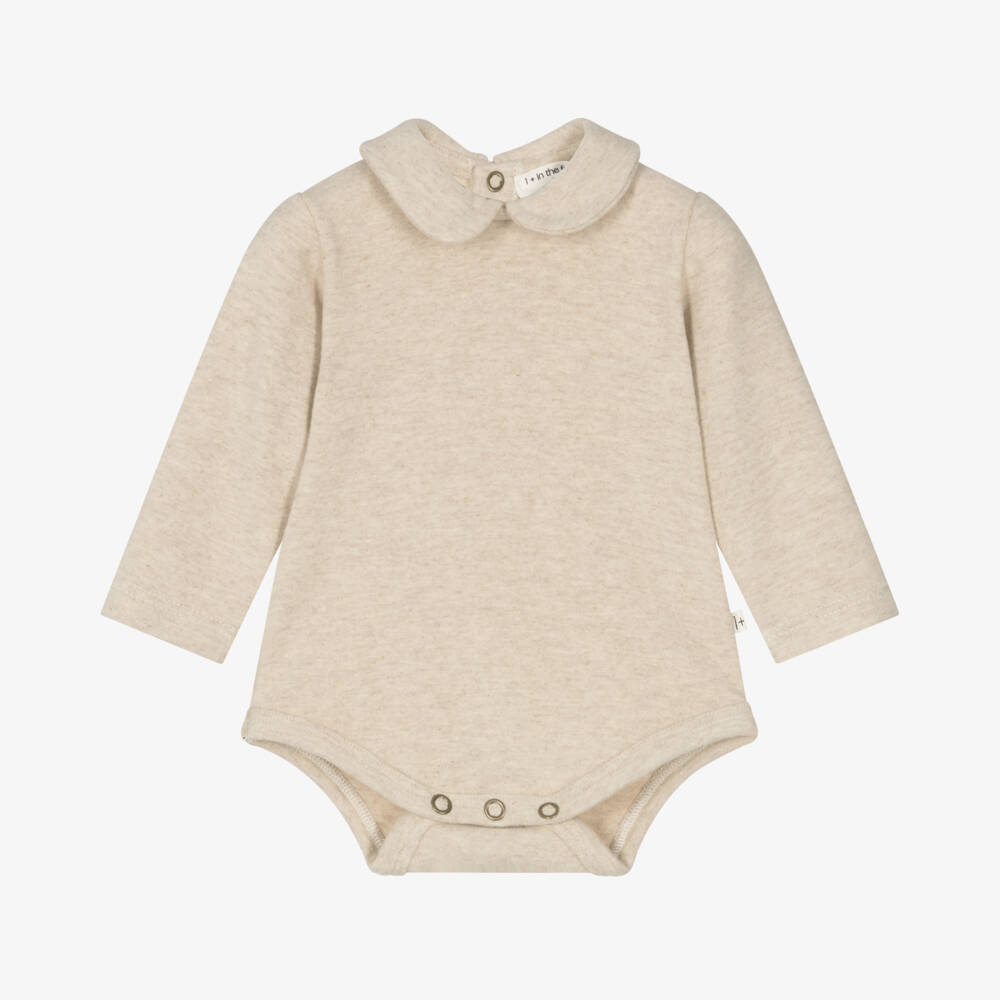 1 + in the family-بذلة قطنية بيج للرضع | Childrensalon Outlet