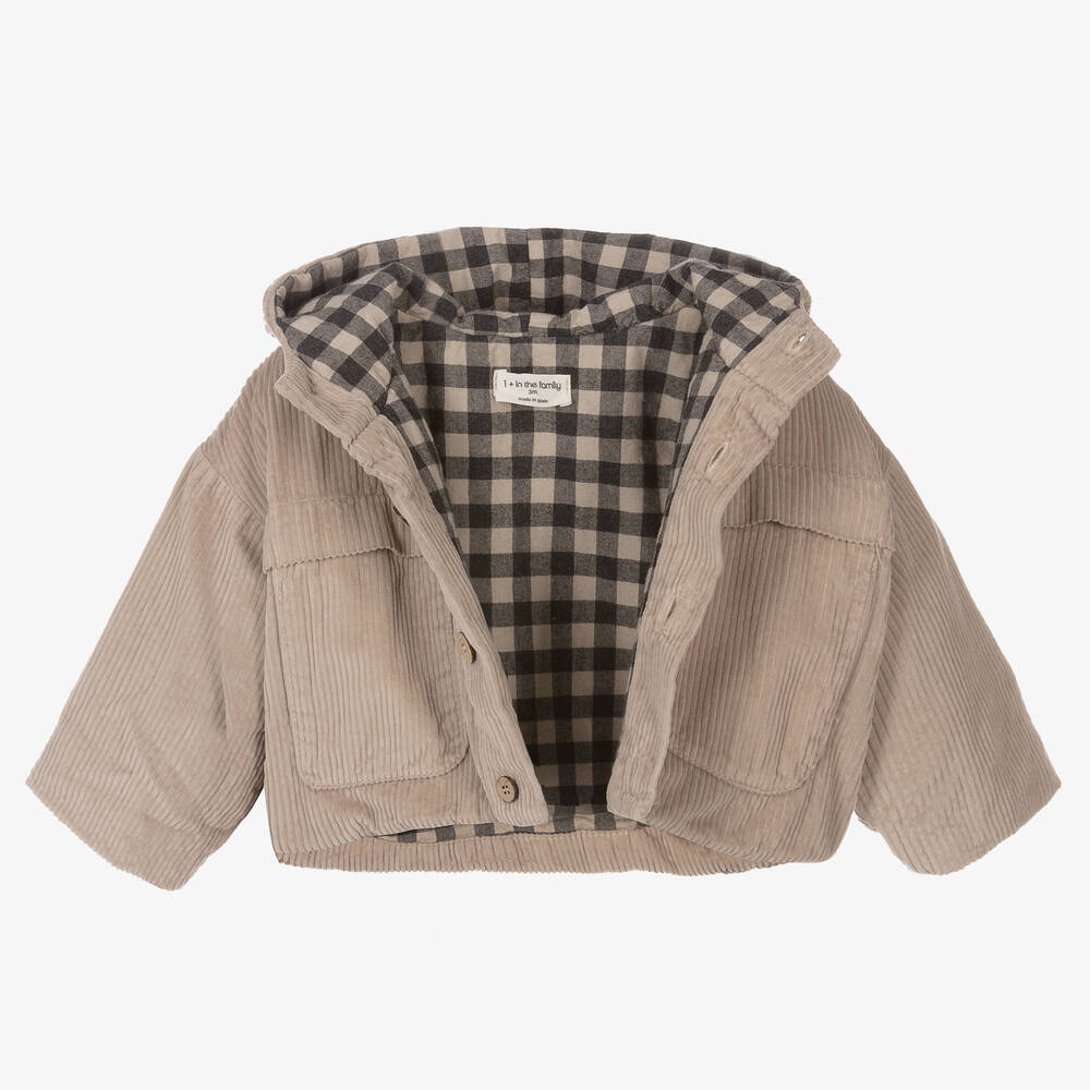1 + in the family-Бежевая куртка из хлопкового вельвета | Childrensalon Outlet